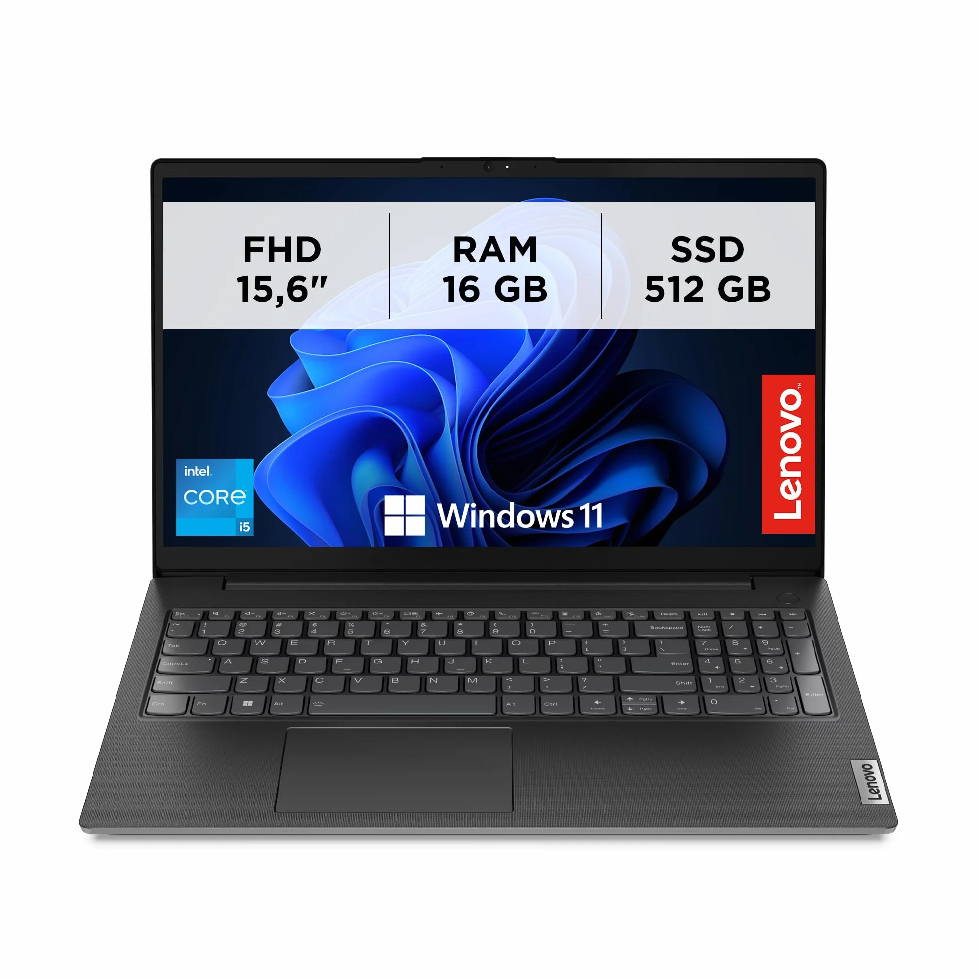 Lenovo Notebook V15 G4 IRU 15,6" i5-13420H 3,4 GHz RAM 16 GB SSD 512 GB NVMe-Win 11 Prof Black (83A100A6IX) Marka