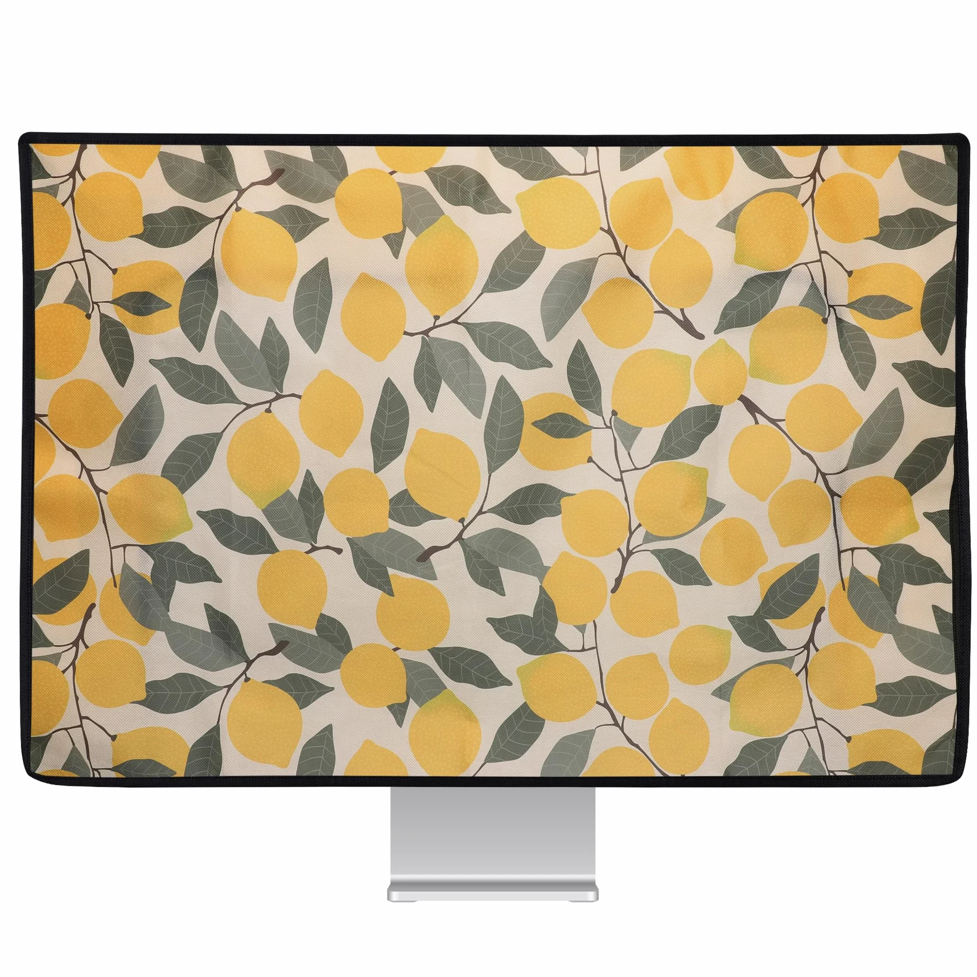 kwmobile Pokrowiec na monitor 68.6-71.1 cm cytryny żółty zielony beżowy