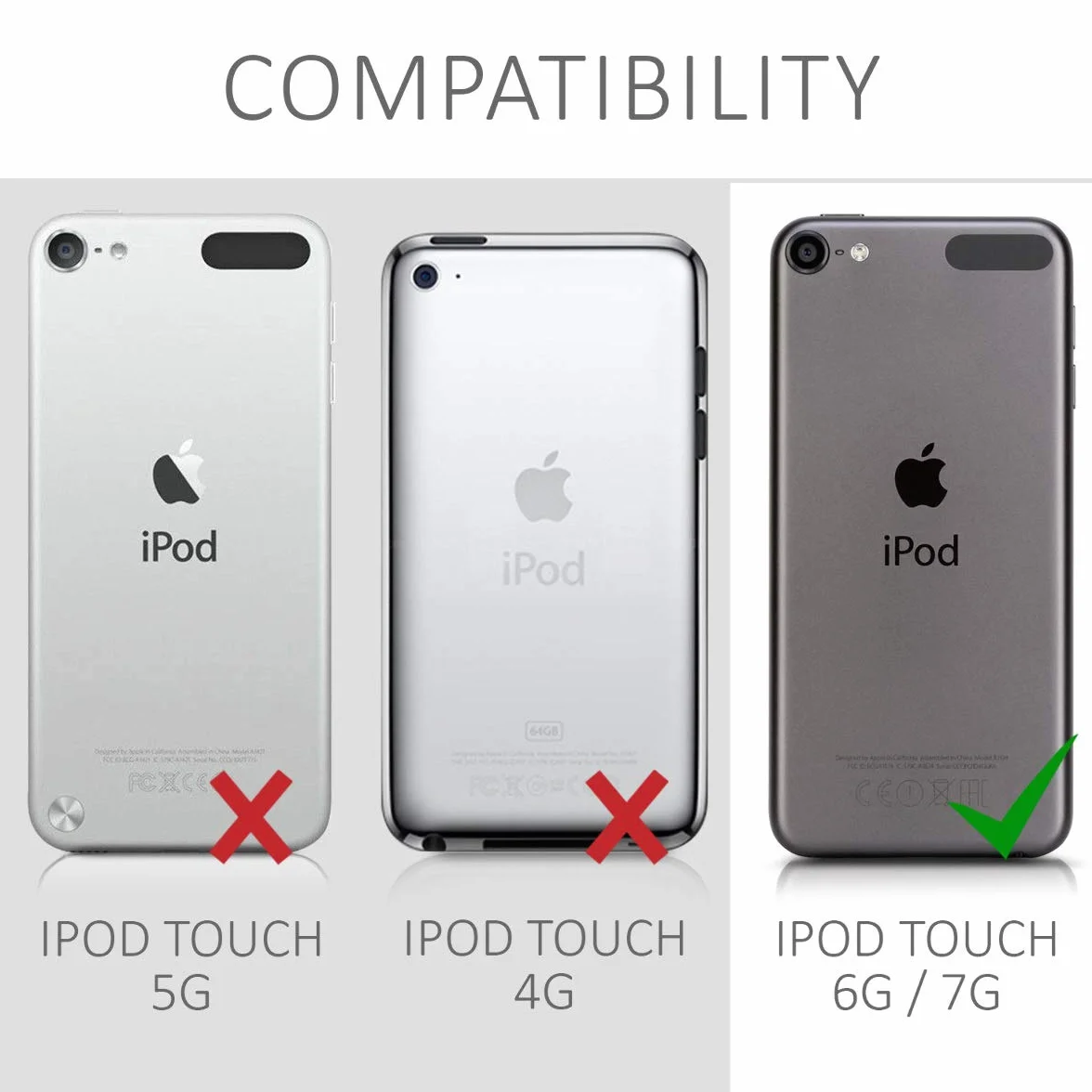 kwmobile Silikonowe etui ochronne do Apple iPod Touch 6G 7G czarne