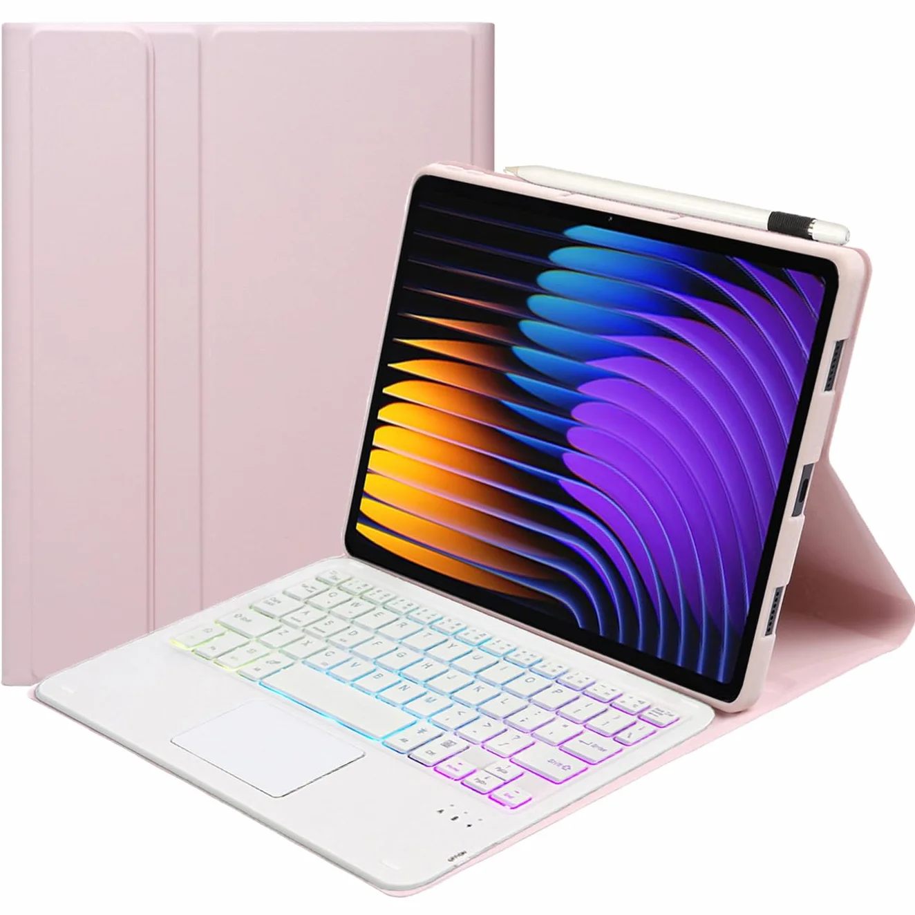 Etui na klawiaturę do Xiaomi Pad 8 / Xiaomi Pad 8 Pro (11,2 cala), bezprzewodowa klawiatura Bluetooth, etui folio | podświetlana klawiatura | mysz dotykowa