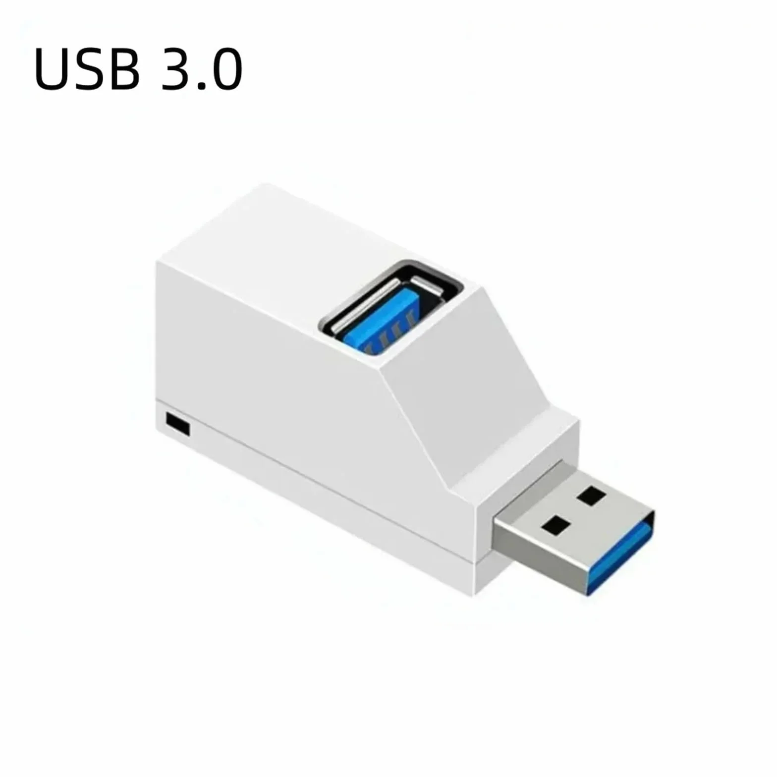 Hub USB 3.0 3-portowy, obrotowy rozdzielacz USB, USB 2.0/3.0, ekspander do komputerów, laptopów, akcesoriów (USB 3.0 White)