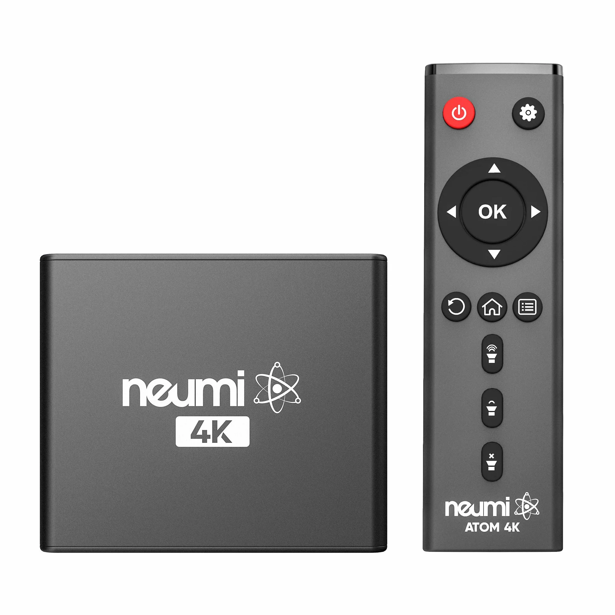 NEUMI Atom 4K Ultra HD cyfrowy odtwarzacz multimedialny do dysków USB i kart SD – z HDMI i analogowym AV, automatyczne odtwarzanie i zapętlanie