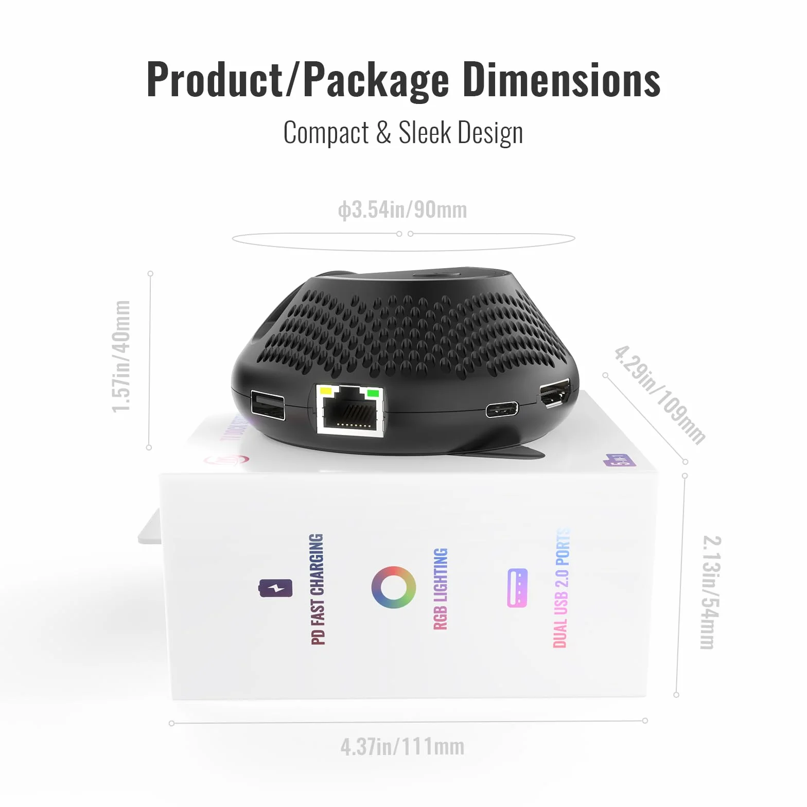 Stacja dokująca do telewizora 4K do Switch 2, stacja dokująca 5 w 1 z wyjściem 60 Hz, oświetlenie RGB i szybkie ładowanie, koncentrator HDMI USB-C LAN do konsoli Nintendo Switch 2
