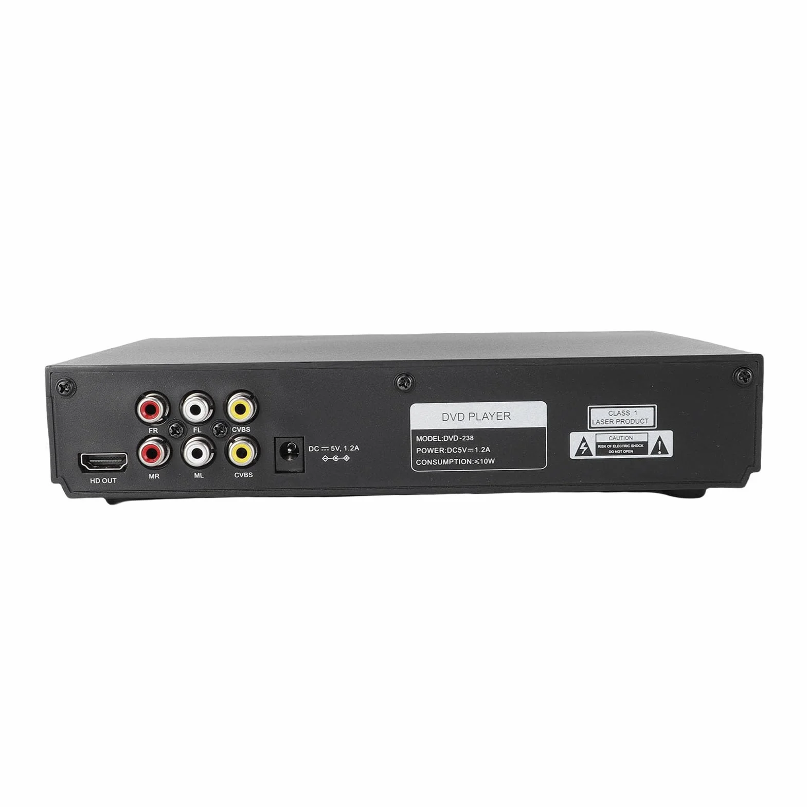 Odtwarzacz DVD, Skalowanie do 1080p, Wiele Regionów, Odtwarzanie w Wielu Formatach, Skanowanie Progresywne, Superkompaktowa Konstrukcja z Portem USB do Kina Domowego (wtyczka UE)