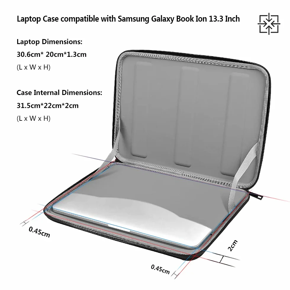 Smatree Twarda obudowa na laptop, kompatybilna z Samsung Galaxy Book Flex 13,3 cala/jonowa, etui do przenoszenia S Flex2