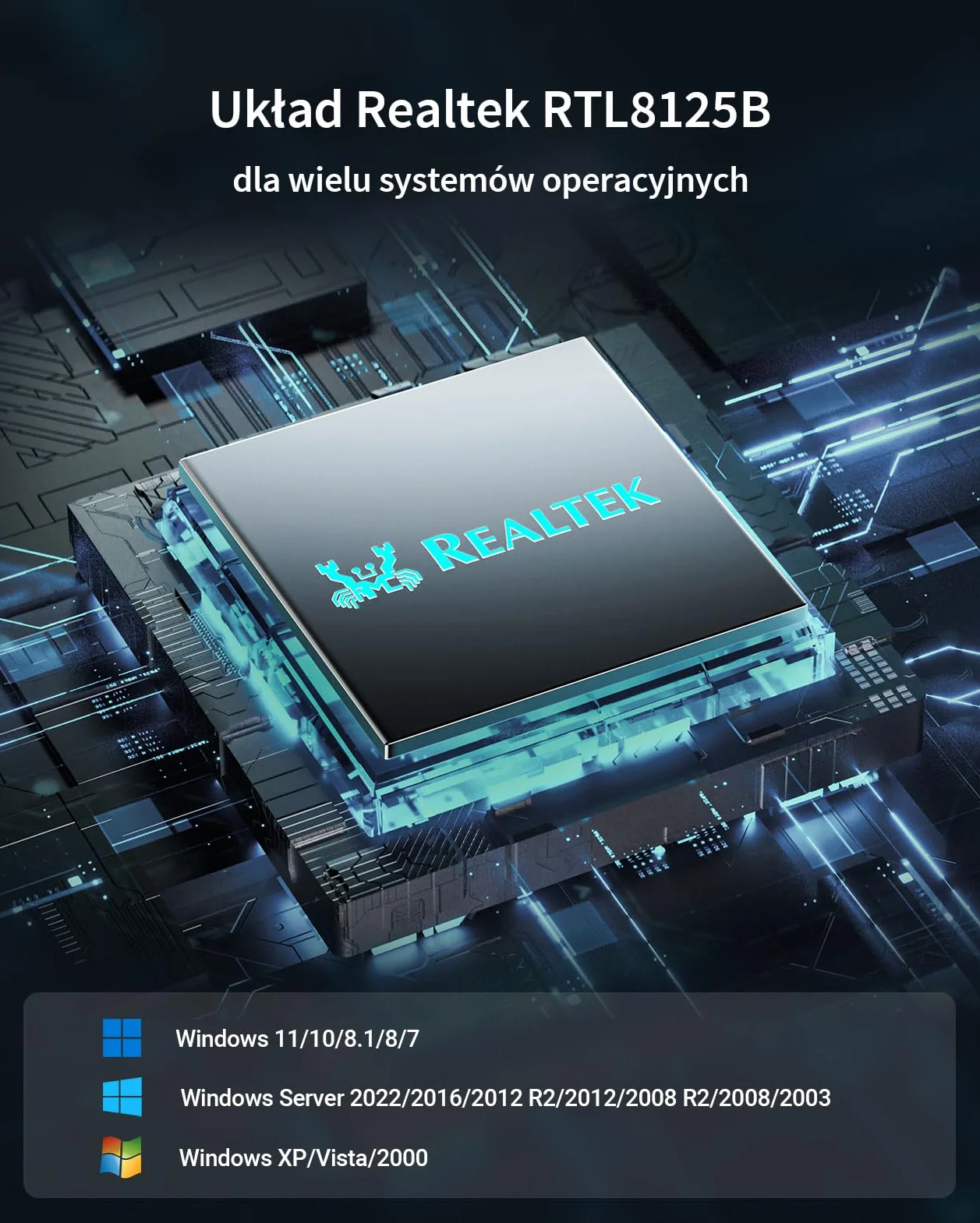 BrosTrend Karta sieciowa 2,5 Gb, karta sieciowa PCIe RJ45 NIC z bardzo niskoprofilowym wspornikiem, karta Gigabit Ethernet PCI Express dla Windows 11/10/8.1/8/7/XP, Windows Server... Ograniczona