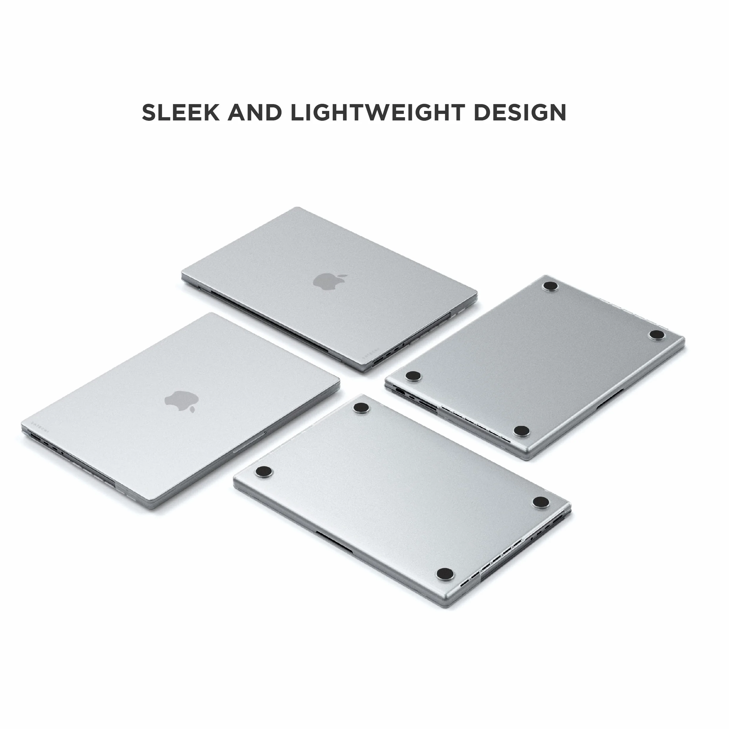 SATECHI Twardy futerał do MacBook Pro 14 cali, ultracienki i lekki, ekologiczny futerał z pełnym dostępem do portów – kompatybilny z MacBook Pro 14" (2025 M5/M4/M3/M2/M1) – przezroczysty