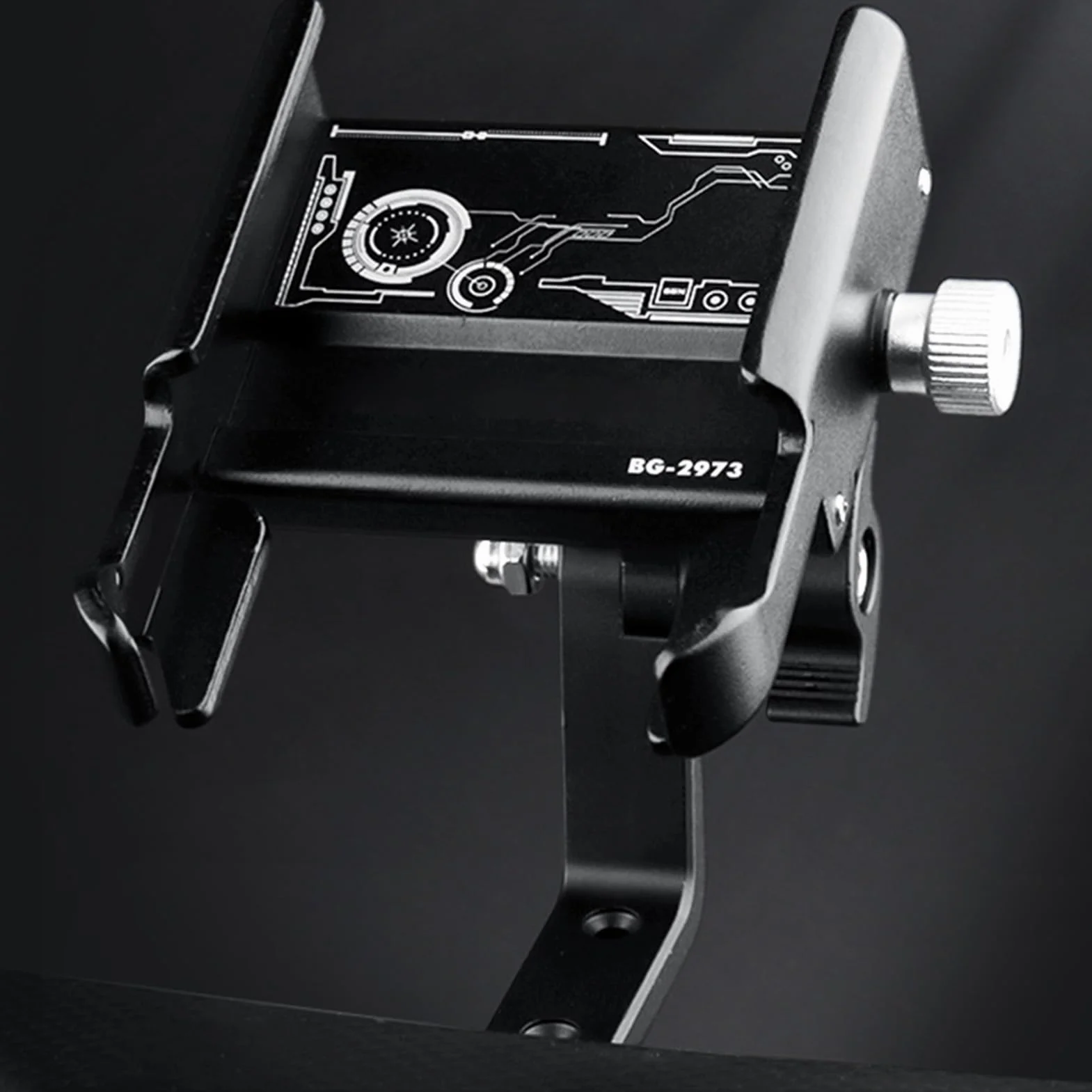 Phone Holder For Bike Obrotowy Zacisk 360 Stopni Regulowany Uchwyt z Bezpiecznym Zablokowaniem 5,8-10 cm Szerokości Smartfon