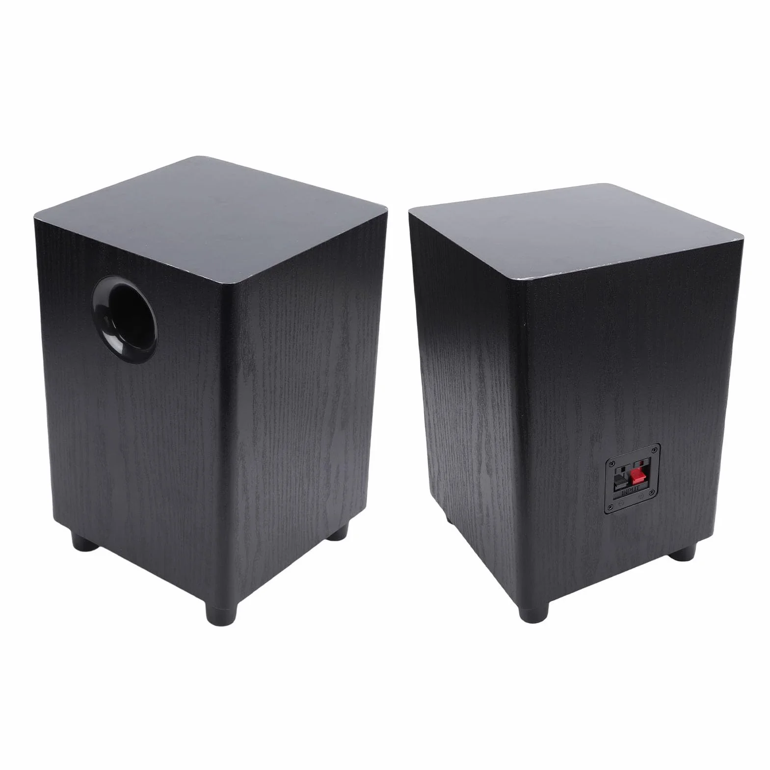 Pssopp Pasywny Subwoofer, 6,5-calowy Głośnik MDF z Uziemionym Filtrem Dolnoprzepustowym, Moc Wyjściowa Głębokiego Basu 100 W, Odporna na Uderzenia Obudowa do Kina Domowego, Filmów Muzycznych,