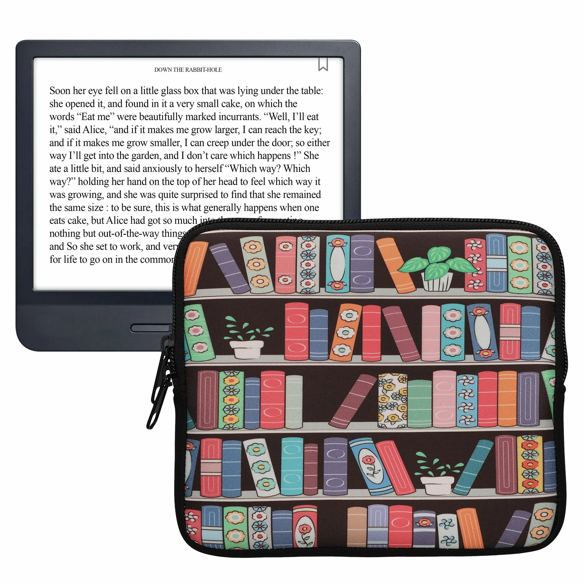 kwmobile Uniwersalny pokrowiec na czytnik e-booków etui neoprenowe niebieski/zielony/różowy