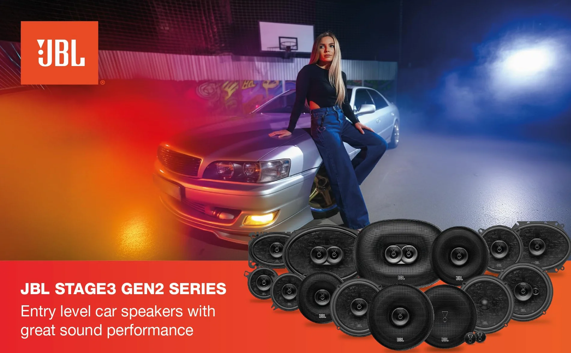 JBL STAGE3 GEN2 68MF zestaw głośników pełnozakresowych 16.5 cm