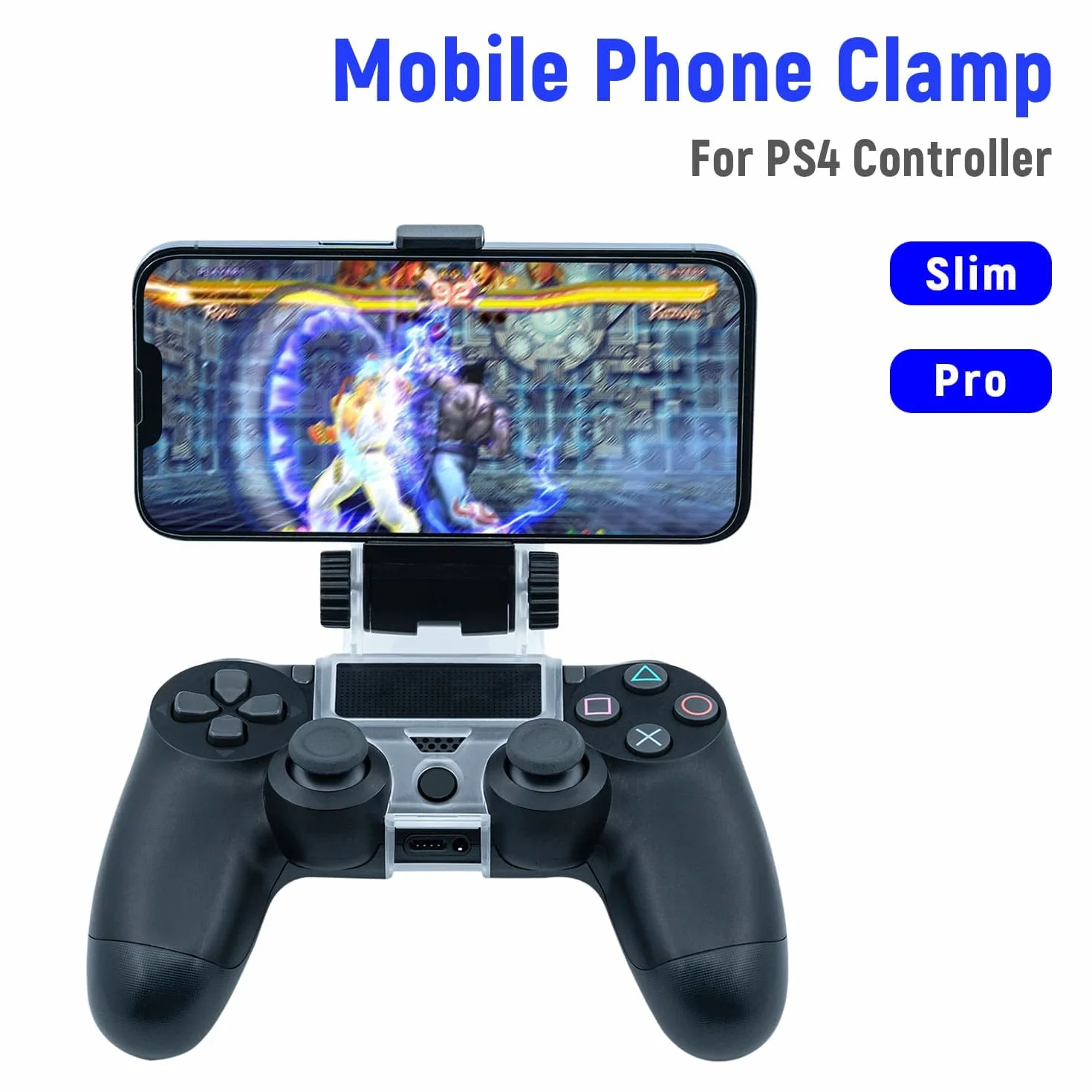Mcbazel PS4 uchwyt do smartfona PS4/PS4 Slim/ PS4 Pro Controller – uchwyt na telefon komórkowy akcesoria do PlayStation 4