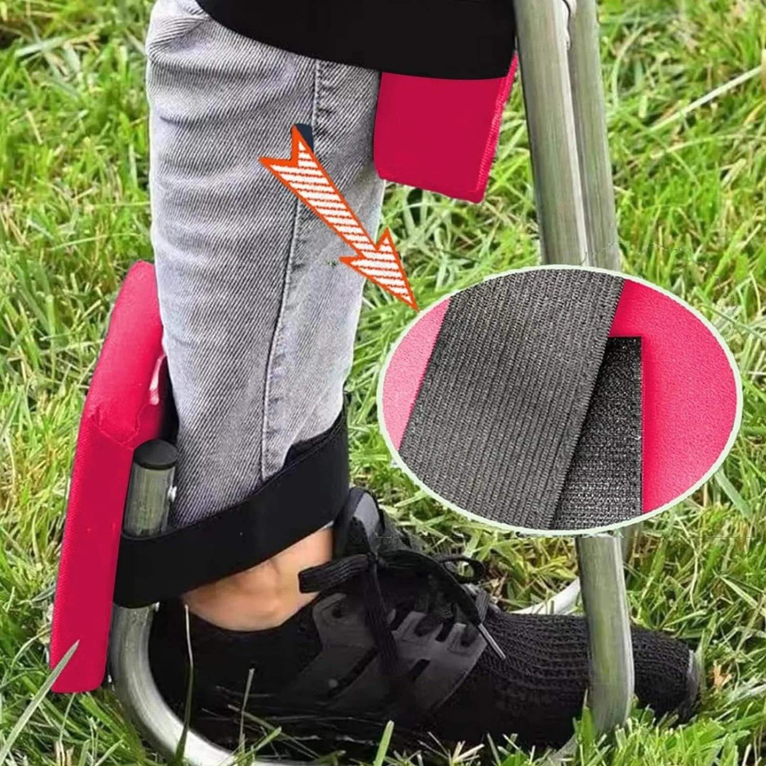 Siedzisko na kolana do prac ogrodowych – ochraniacz na kolana do krzesła, stal nierdzewna | ergonomiczna ochrona kolan i podparcie kostki | przenośna podpórka pod kolana, oszczędza narzędzia