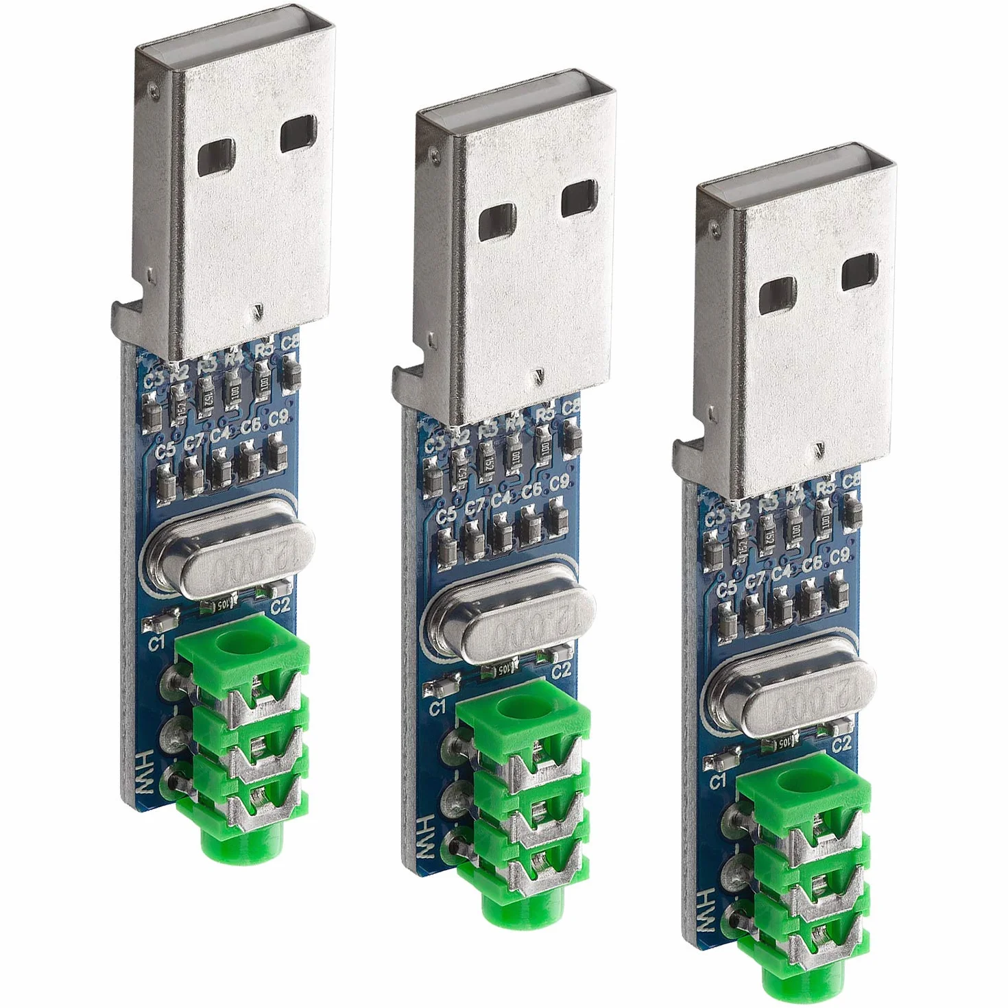 AZDelivery 3 x Mini PCM2704 USB Sound Card DAC Decoder Board DV 5V dla Raspberry Pi