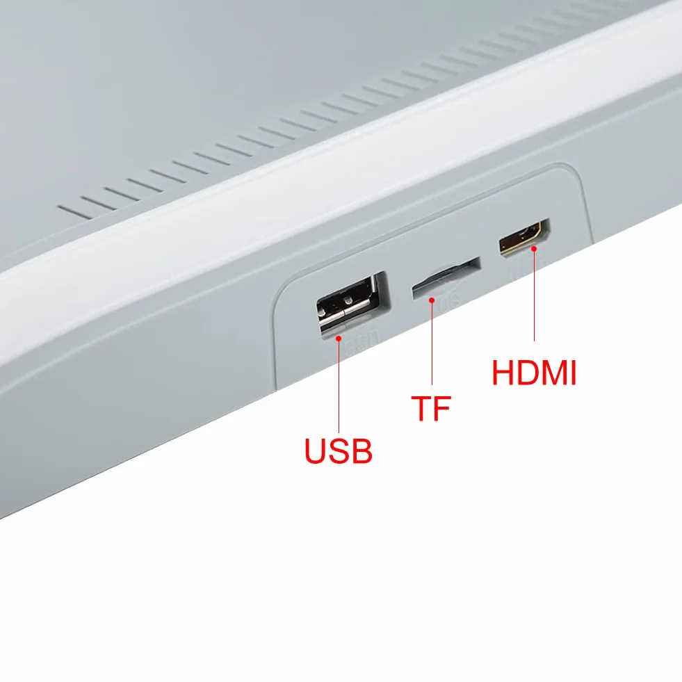 Monitor montażu dachowego Xtevu, ekran samochodowy w dół, wyświetlacz wideo 15,6 cala HDMI USB, samochodowy monitor rozrywki na głowie, ekran dotykowy montowany na