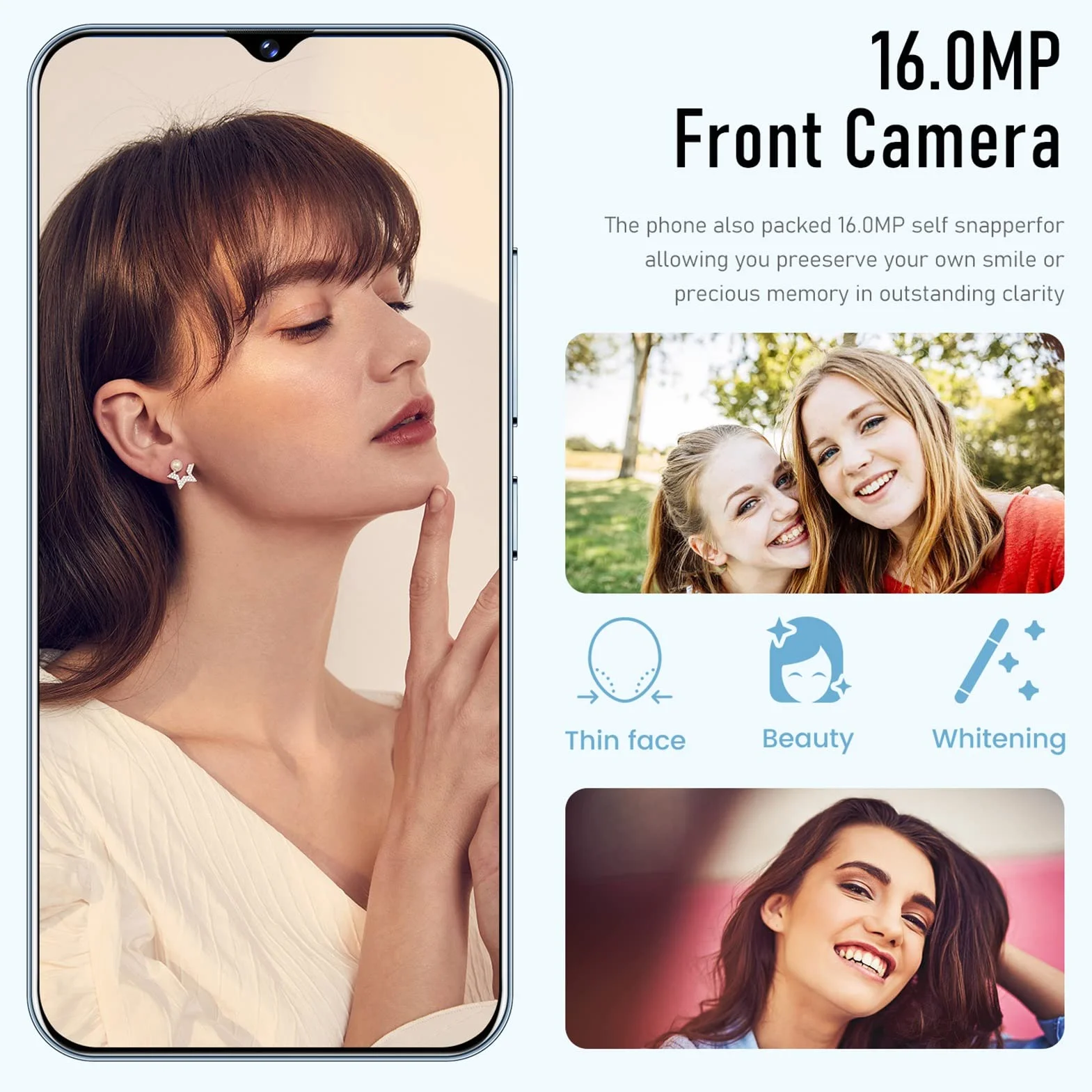 Odblokowane Telefony Komórkowe 4G, Smartfon Dual Sim 8G I 128 GB, Telefon Z Odblokowaniem Twarzą, Smartfon M13pro Z Ekranem O Przekątnej 6, 53 Cala dla Systemu Android 12(UE)