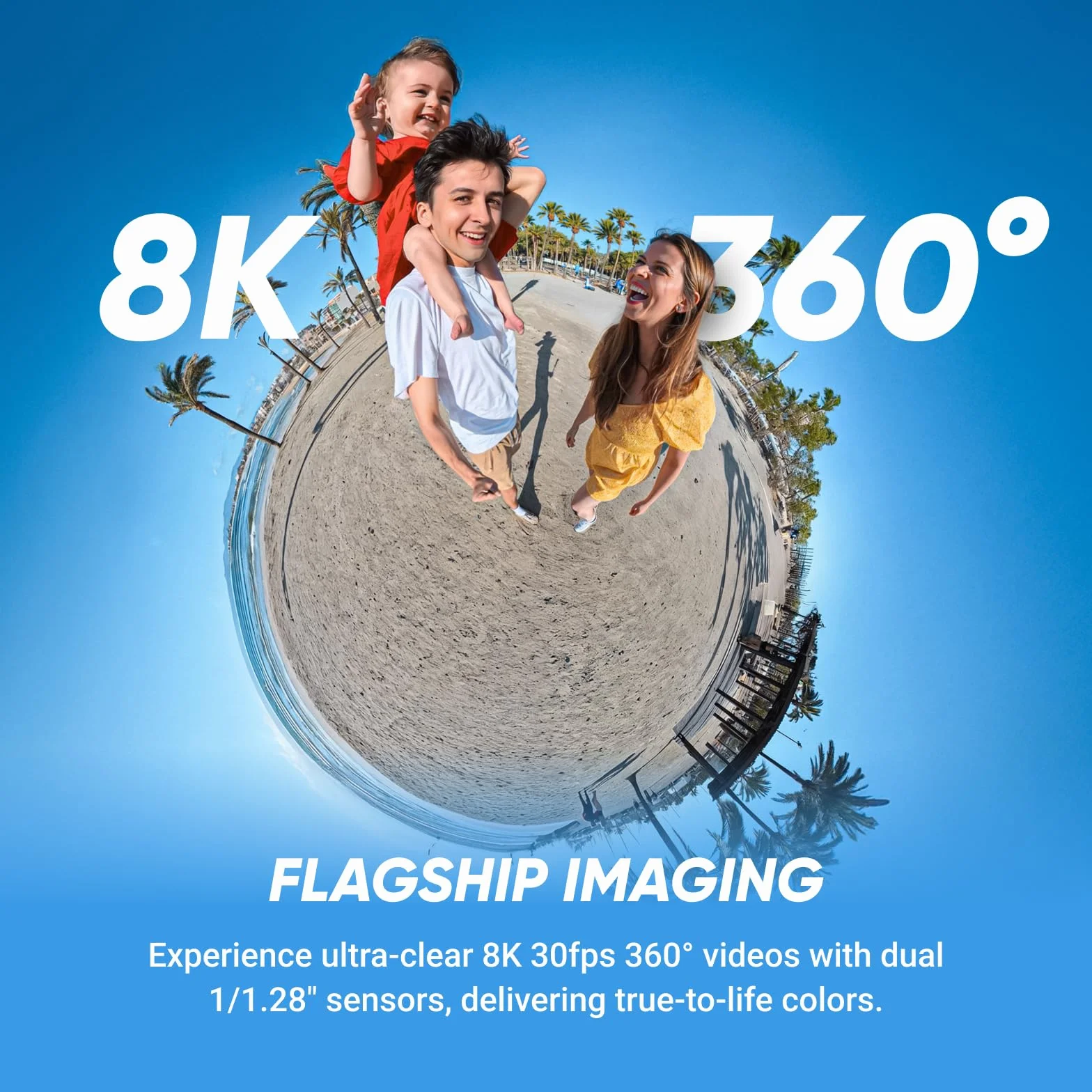 Insta360 Zestaw uchwytów fotograficznych X5 – wodoodporna kamera 8K 360, wiodące słabe światło, niewidoczny efekt kija do selfie, wytrzymały i wymienny obiektyw, bateria 3-godzinna, wbudowana ochrona
