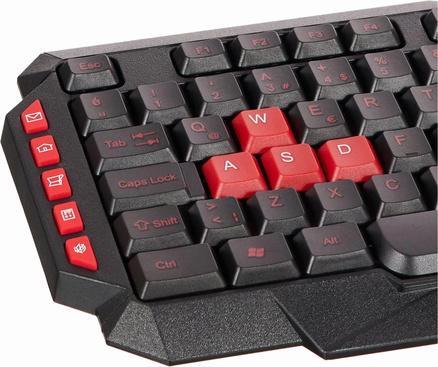 Hytech HYK-46 GAMY Q klawiatura do gier z czarnymi czerwonymi klawiszami USB