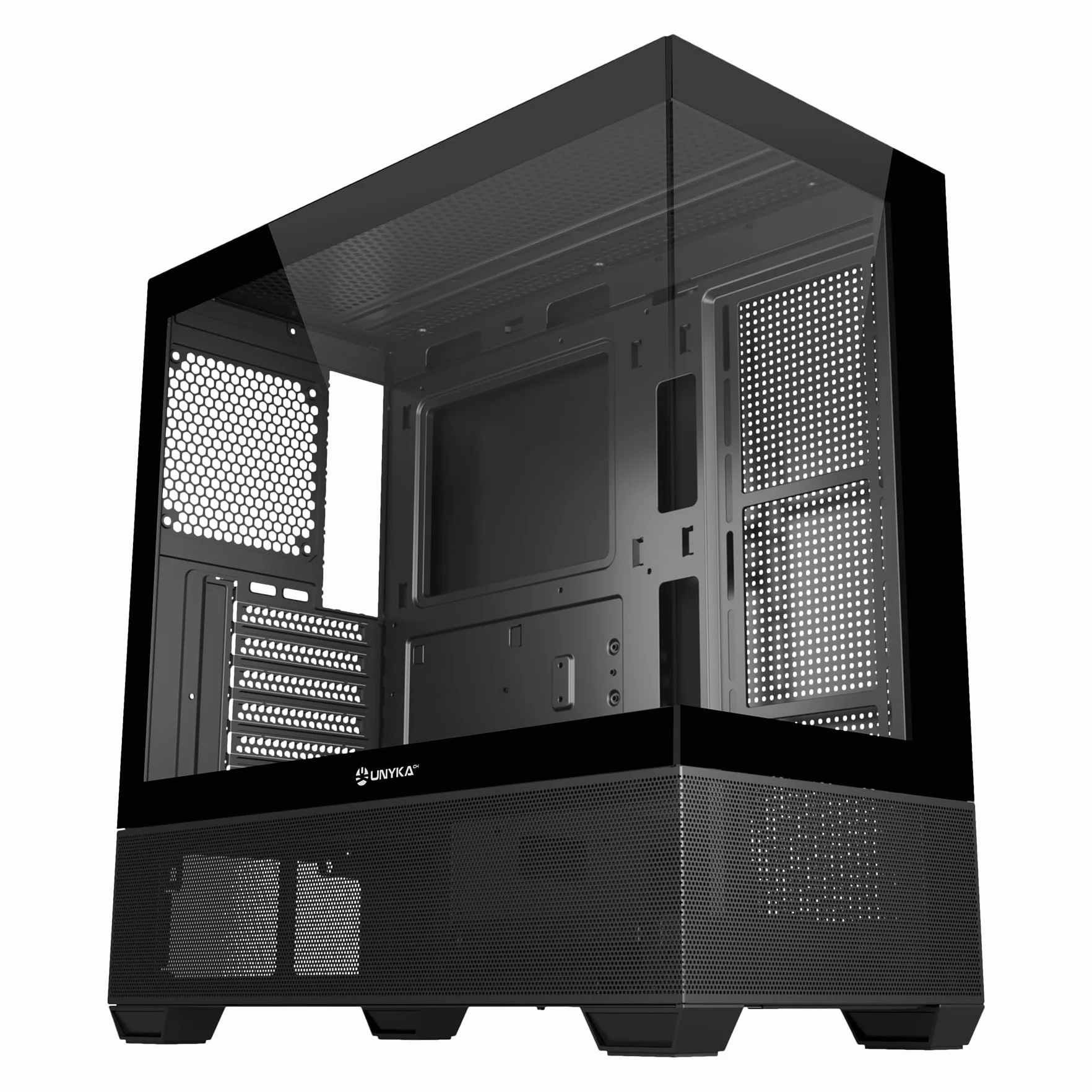 UNYKAch Obudowa ATX REVELAT Black z pojemnością na karty graficzne do 425 mm i chłodzenie cieczą do 360 mm