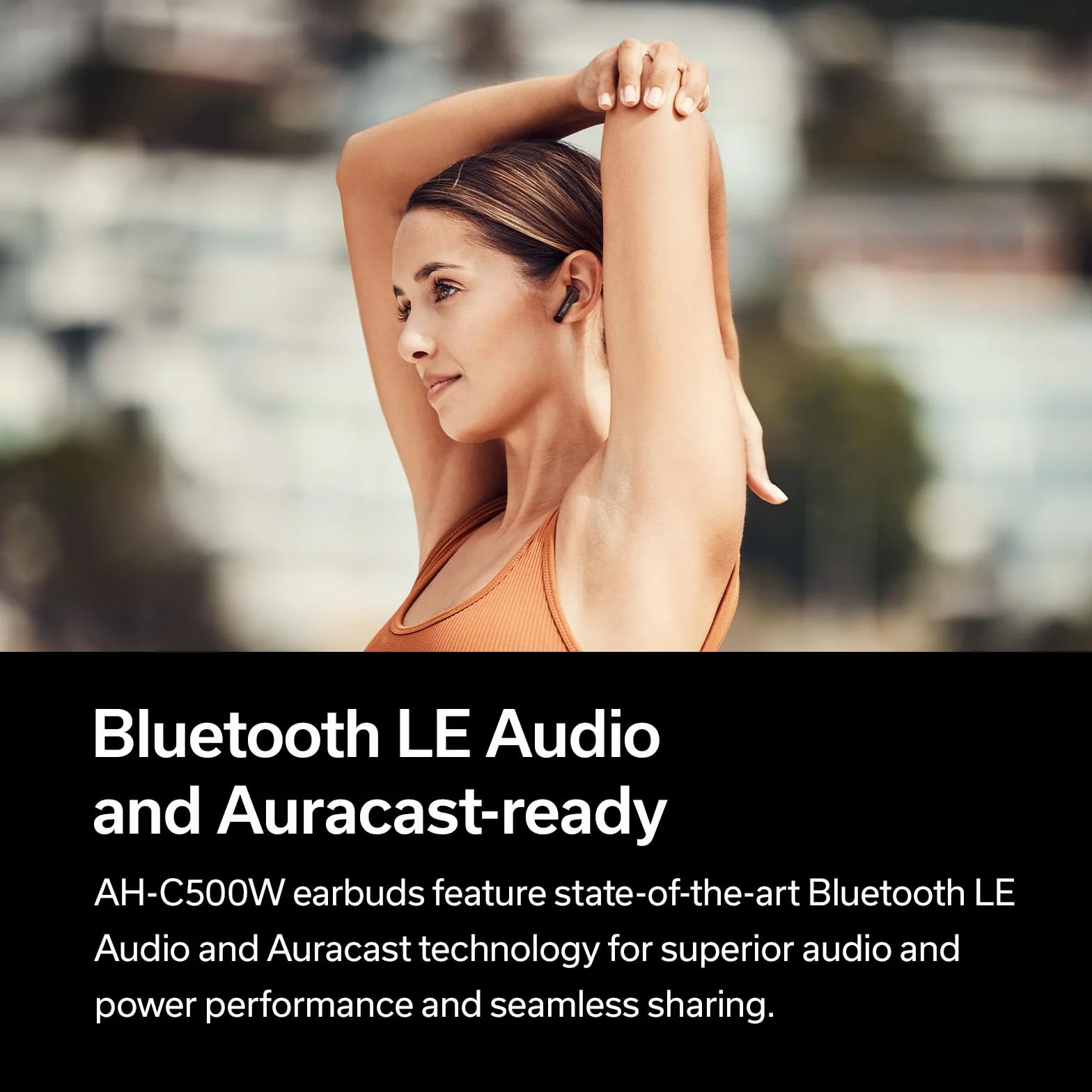 Denon AH-C500W True Wireless słuchawki douszne, wodoodporne słuchawki Bluetooth z wbudowanym mikrofonem - białe