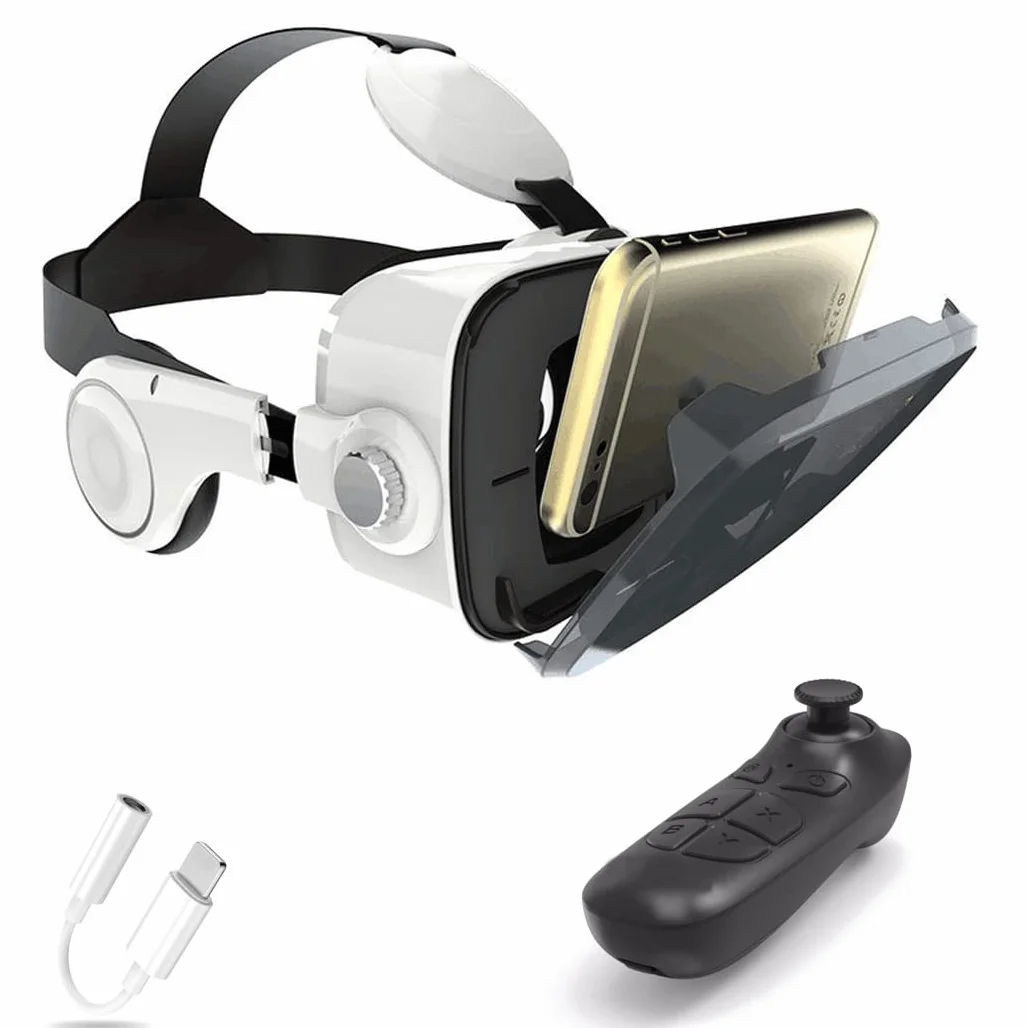 Okulary VR, zestaw słuchawkowy z wirtualnej rzeczywistości, zestawy słuchawkowe VR obsługują Android i IOS, połączenie Bluetooth dla iPhone 13 Pro Max/13 Pro 13/12/11, do Samsung Galaxy S21, Huawei, Xiaomi (Kolor: A, rozmiar: Ios )