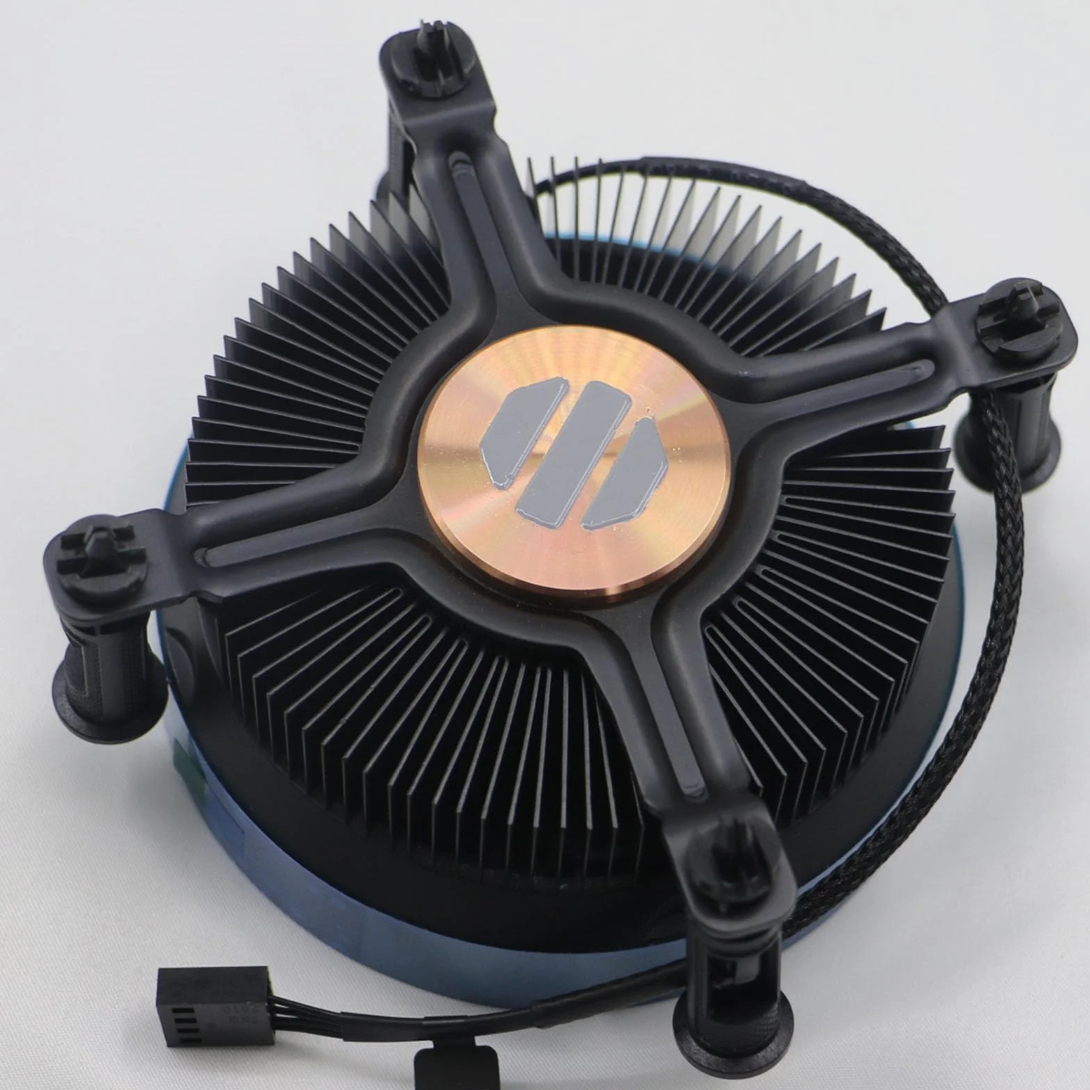 Core Ultra radiator procesora 3/5/7 - kompatybilny z procesorem Intel Cooler aluminiowy radiator miedziany rdzeń bazowy do rdzeni LGA1700 Ultra 2-215 225 225F 265 265F-z 65W Intel CPU Cooler i 4
