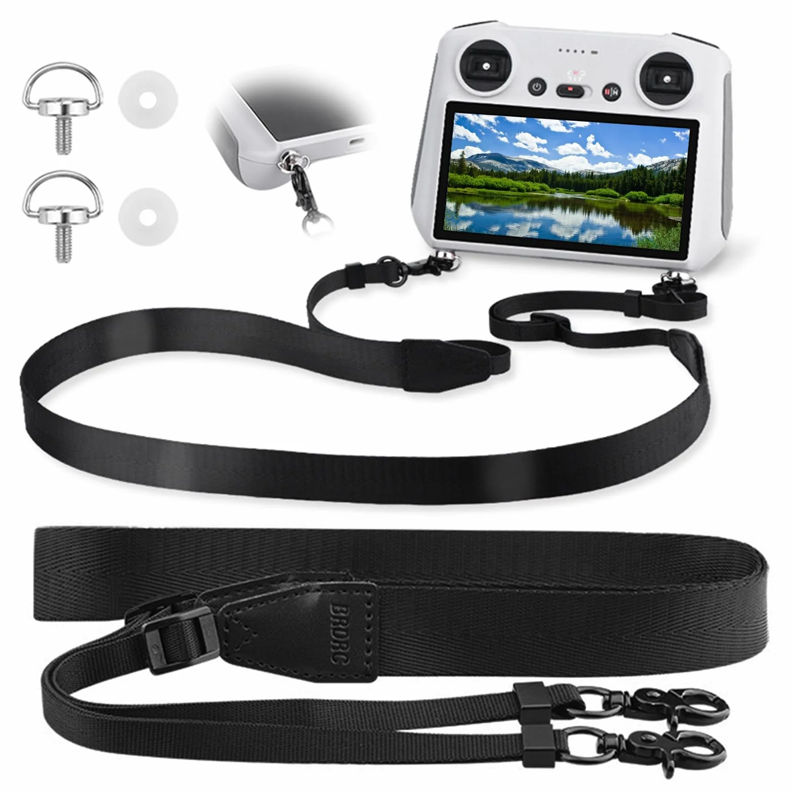 DJI Pasek kontrolera do smyczy RC/RC 2 Mini 3 Pro Mini 4 Pro nylonowy pleciony czarny
