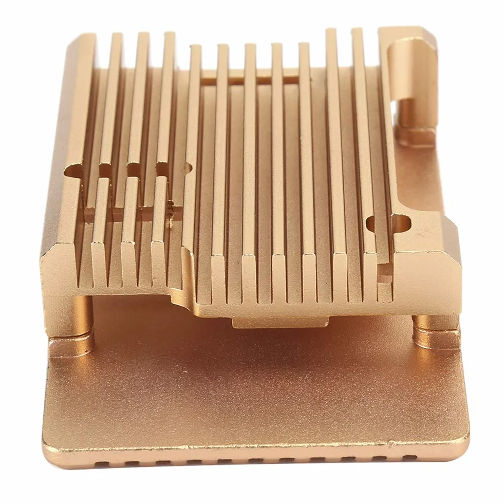 Obudowa ochronna ze stopu aluminium do Raspberry Pi 3 model 2B/3B, odprowadzanie ciepła, akcesoria komputerowe (złota)