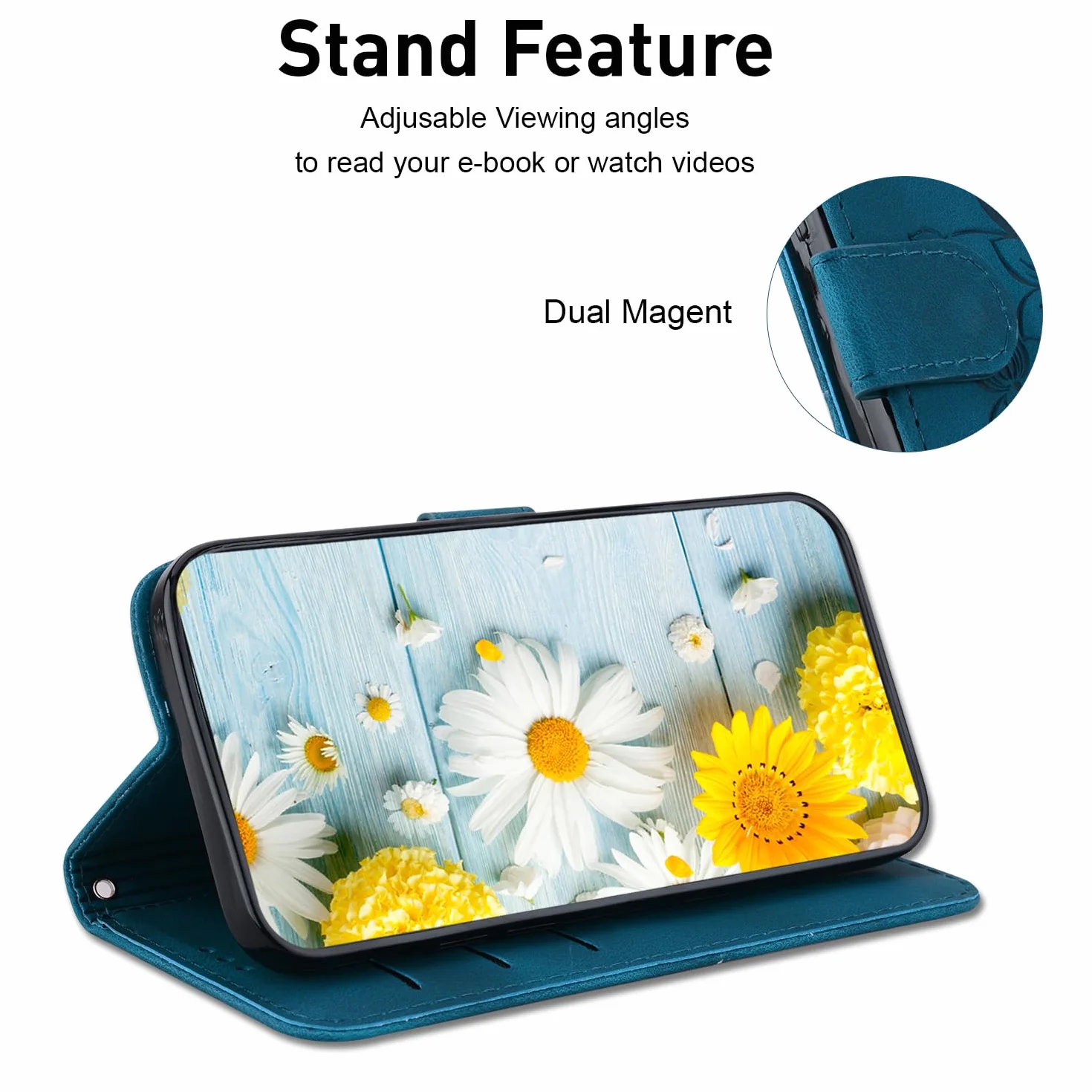 Skórzane etui Oppo Reno 10 5G z klapką i magnetycznym stojakiem