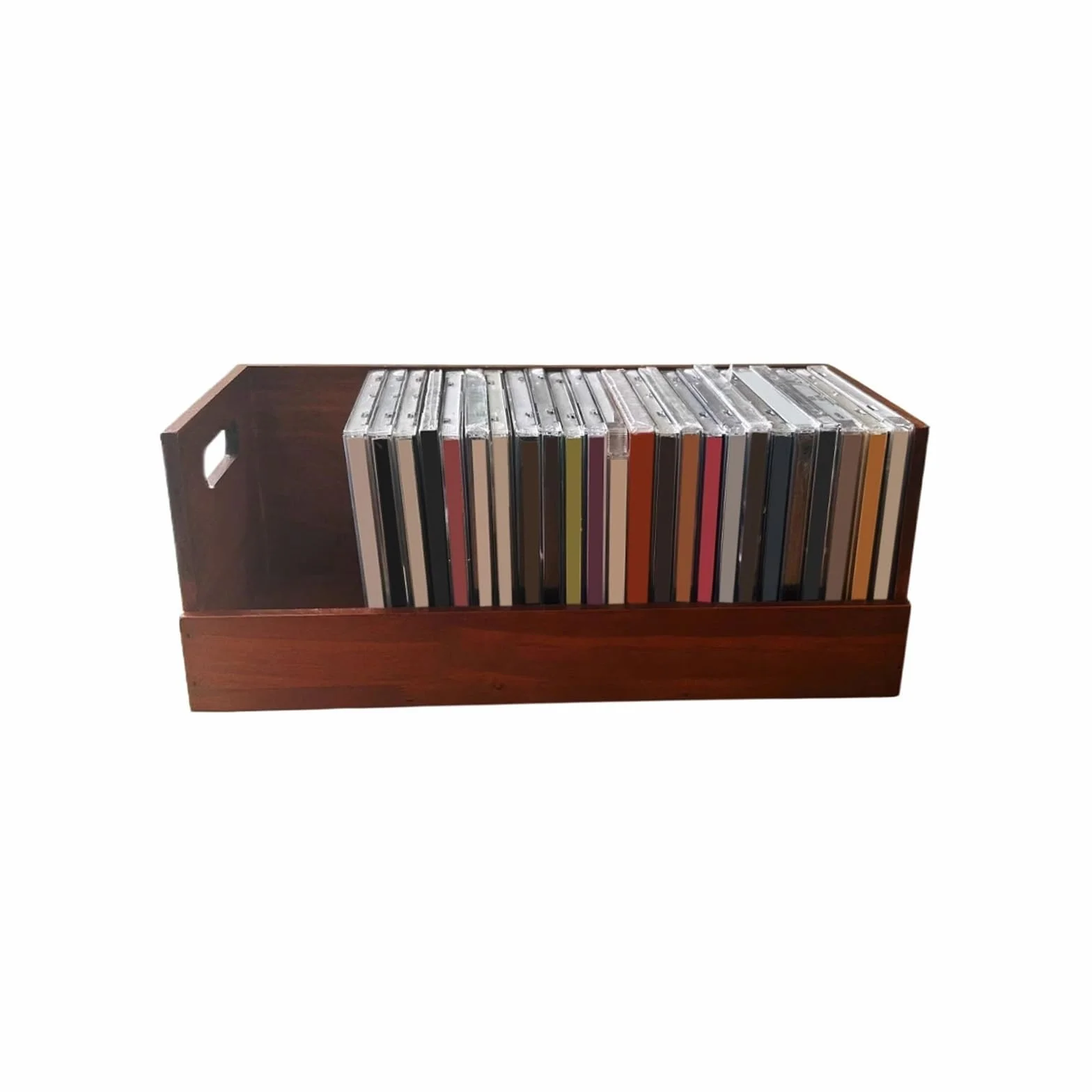 Stojak na płyty CD Drewniany stojak na płyty CD w stylu retro, do domu, stół, albumu