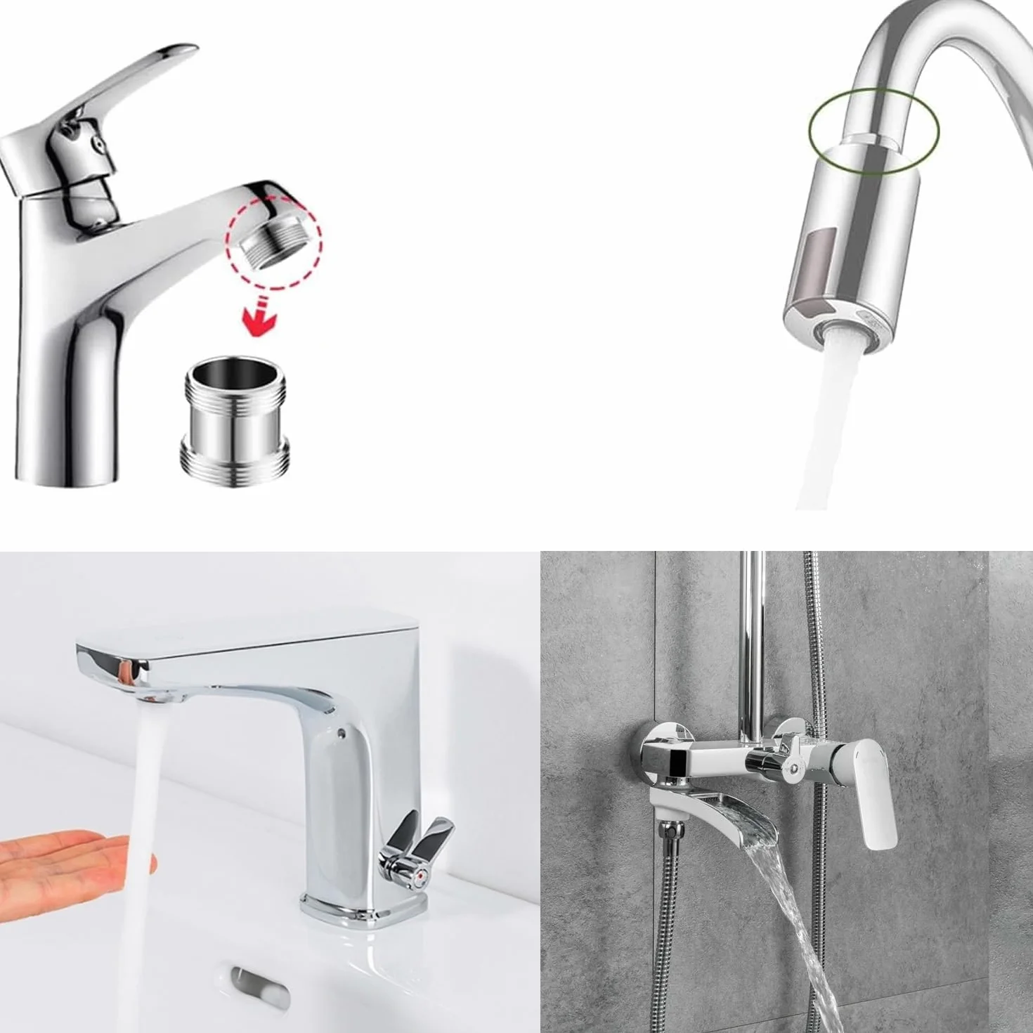 Adapter do kranu M20 na M22 gwintowany z gumową uszczelką