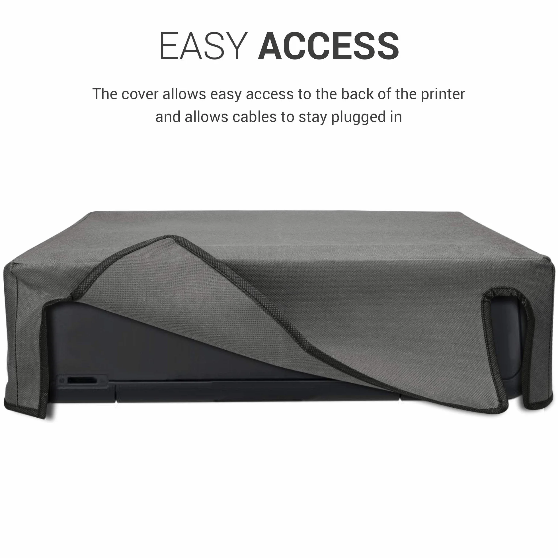 kwmobile Osłona przeciwpyłowa Canon Pixma TS9550 G6050 TR7550 TR8550 etui ochronne tkanina ciemnoszary