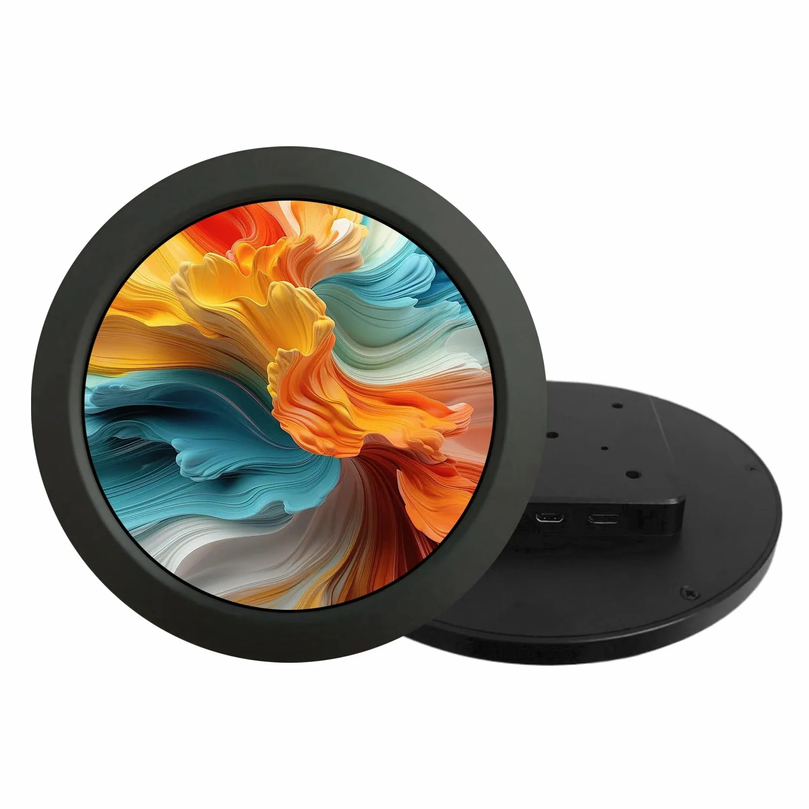 VSDISPLAY 4-calowy czarny okrągły monitor LCD 720 x 720 300 nitów | do inteligentnego wyświetlacza, H-MI itp.