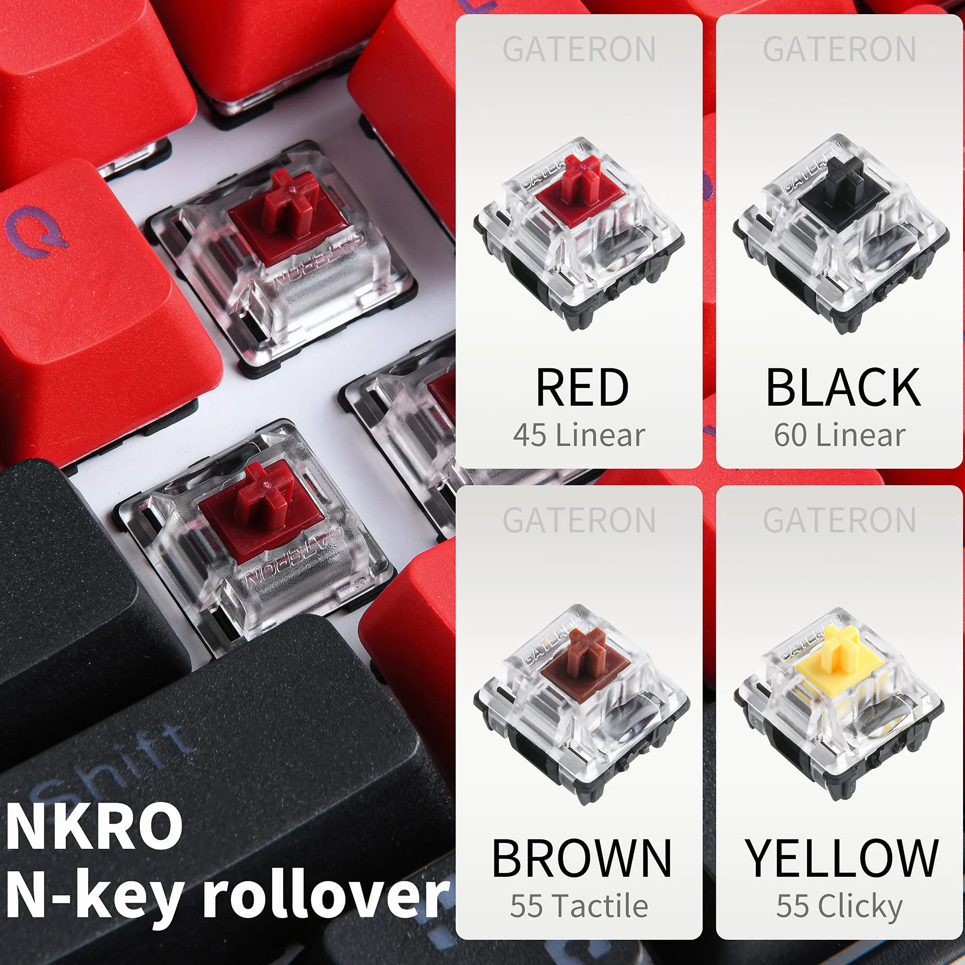 SOLIDEE Przewodowa mechaniczna klawiatura do gier 60%, podświetlana RGB antyghostingu,programowalnymi klawiszami makro,klawiatura z możliwością gorącej wymiany(Gateron Optical Yellow,61 Milan)
