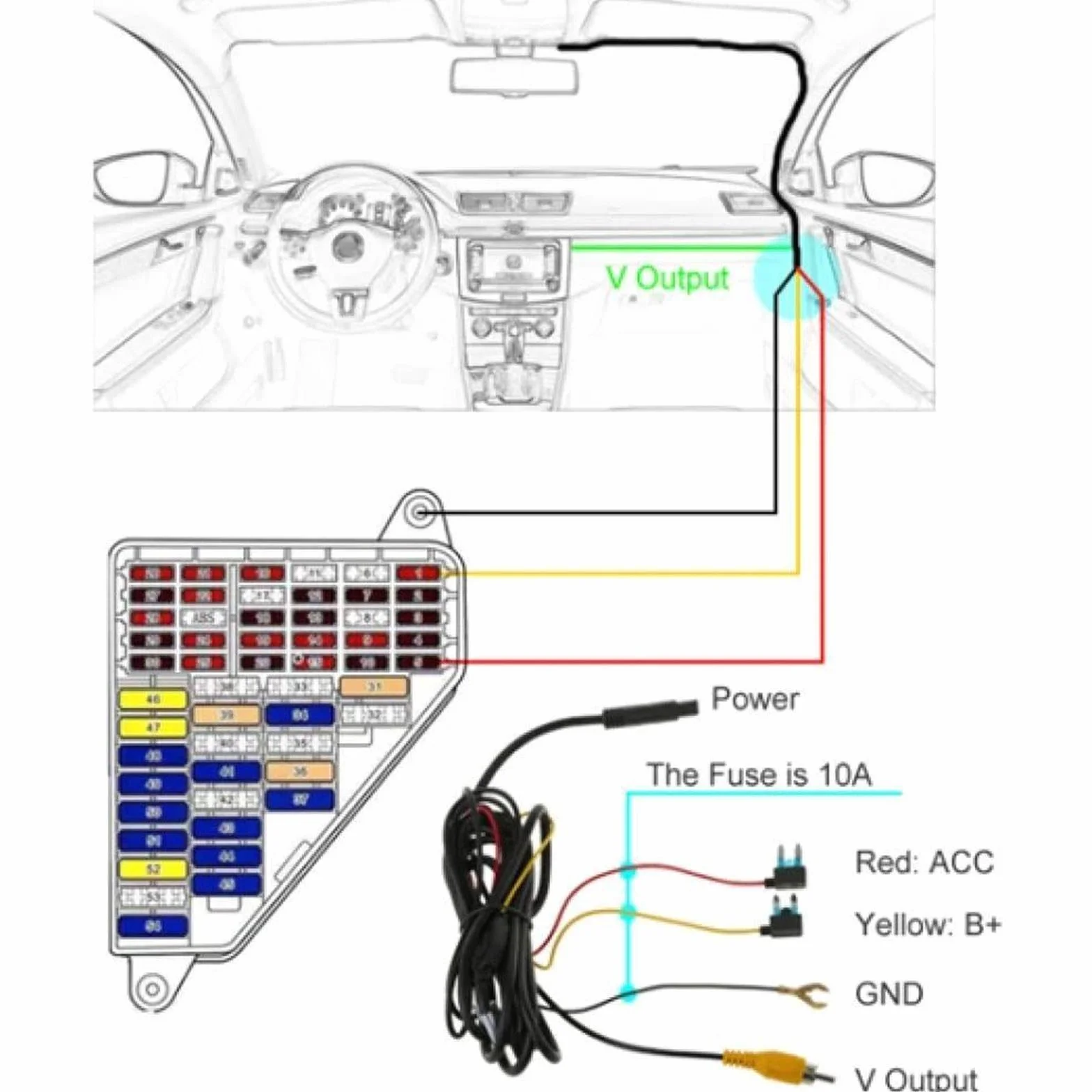 Kamera Samochodowa dla Mercedes Benz A 200L Sport Edition 2019-2020, Rejestrator jazdy samochodem Kamera samochodowa z przodu