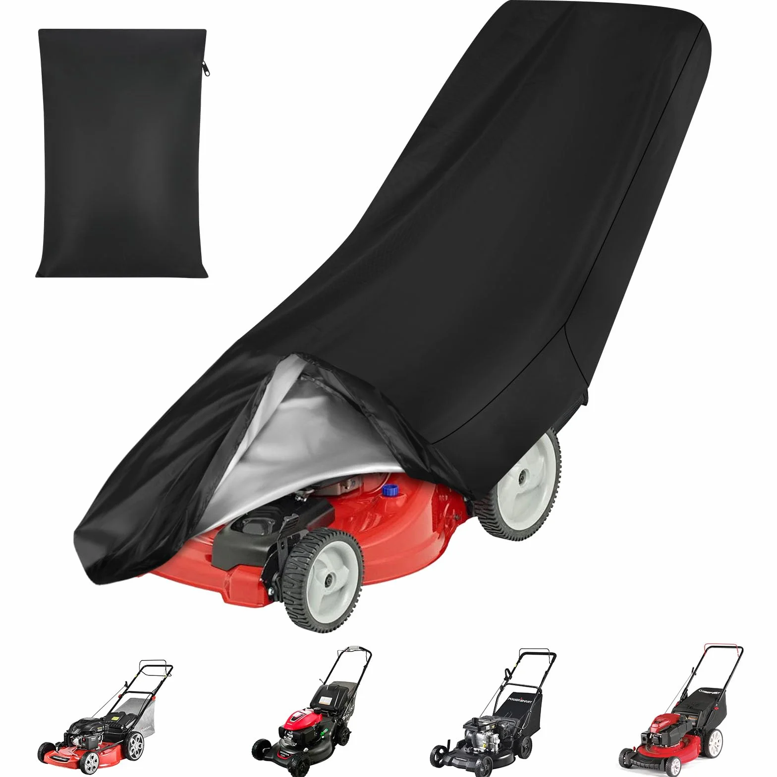 Copertura per Tosaerba Impermeabile 210D, 191 x 110 x 67 cm, Anti Polvere Raggi UV