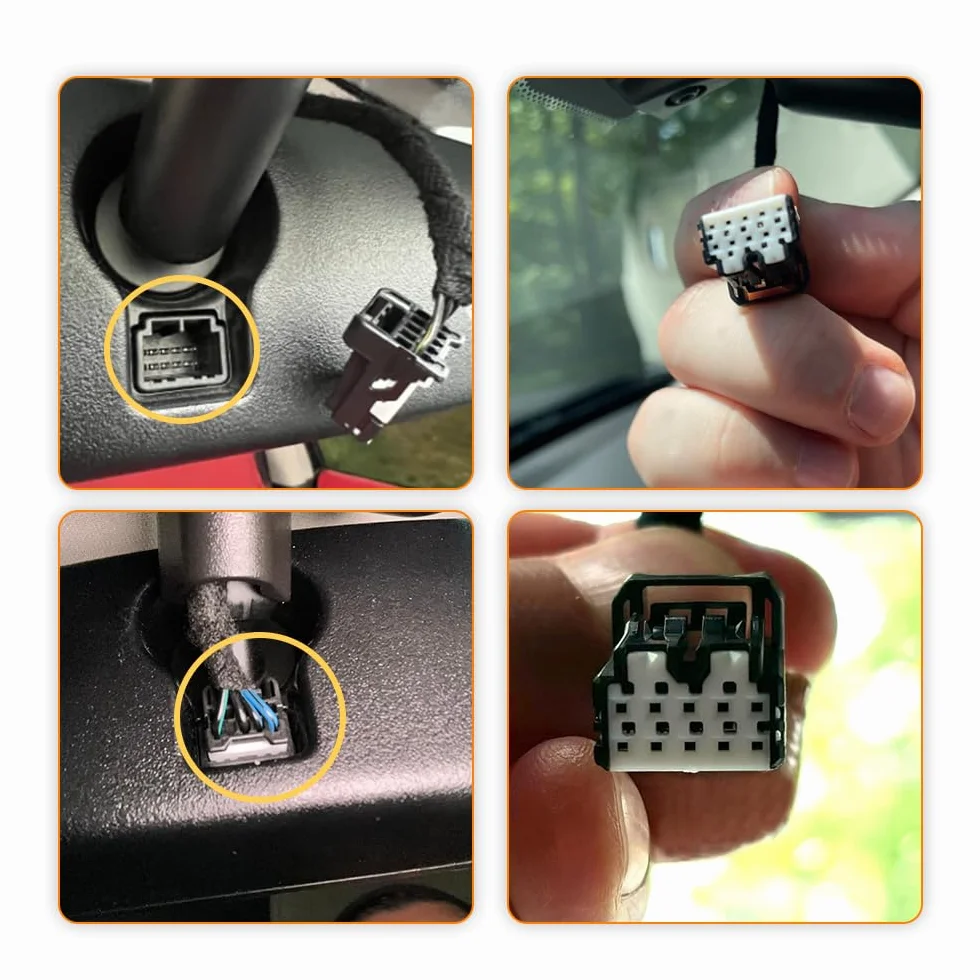 Dashcam Adapter zasilający (10-Pin) Nadaje się do Nissan Subaru Mazda Infiniti, wyświetlacz LED Zasilanie USB, Podłącz do automatycznie przyciemniającego lusterka tylnego, wyjście 5V 12V,D3-033