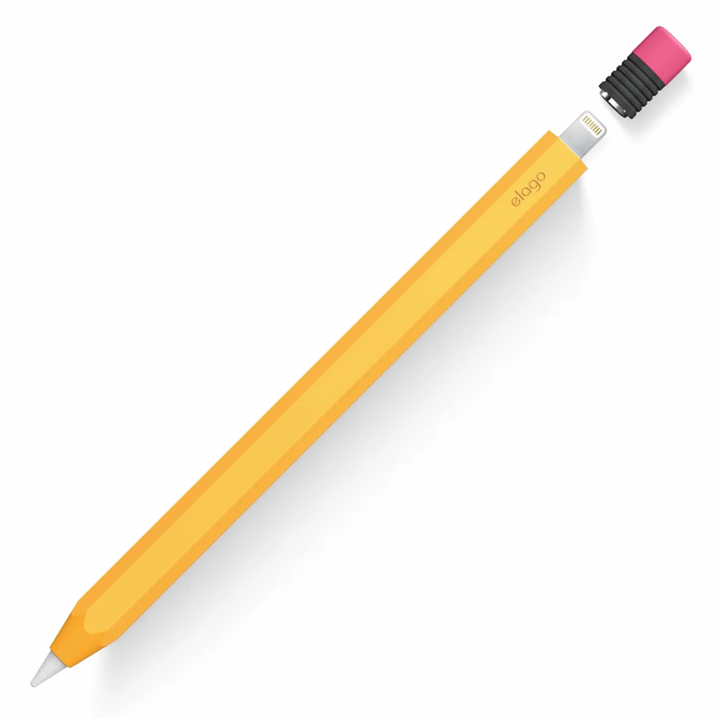 elago Classic Pencil Case Kompatybilny z Apple Pencil First Generation, klasyczny design, trwały silikon (żółty)