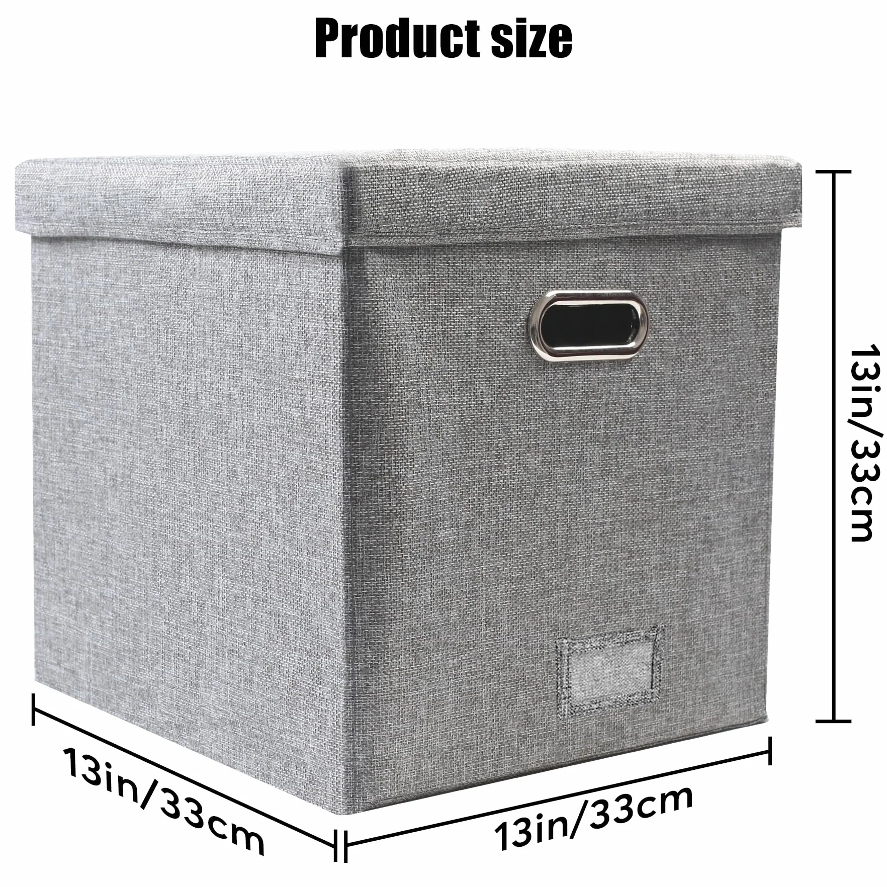Pudełko do przechowywania płyt winylowych 7 i 30 cm, na 90 płyt, składane, szare