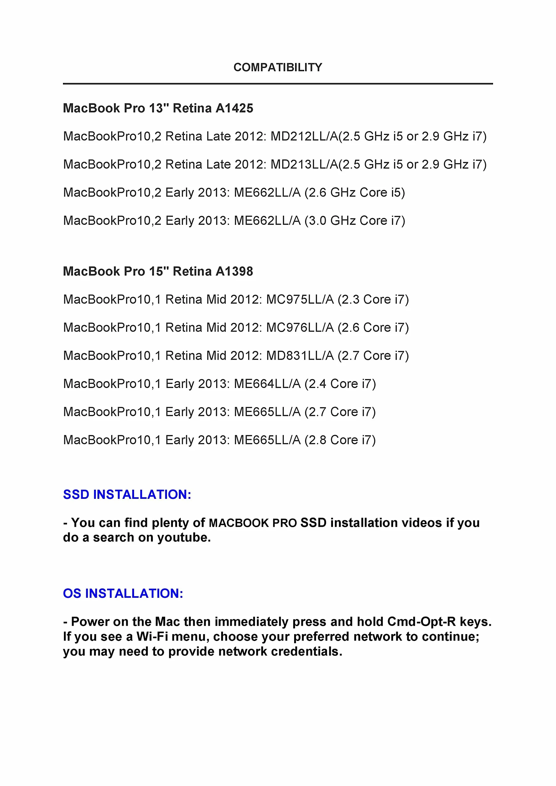 Dysk SSD M.2 NGFF SATA 3 256 GB dla MACBOOK PRO (15" MID 2012-13" LATE 2012-13" - 15" na początku 2013 r.)