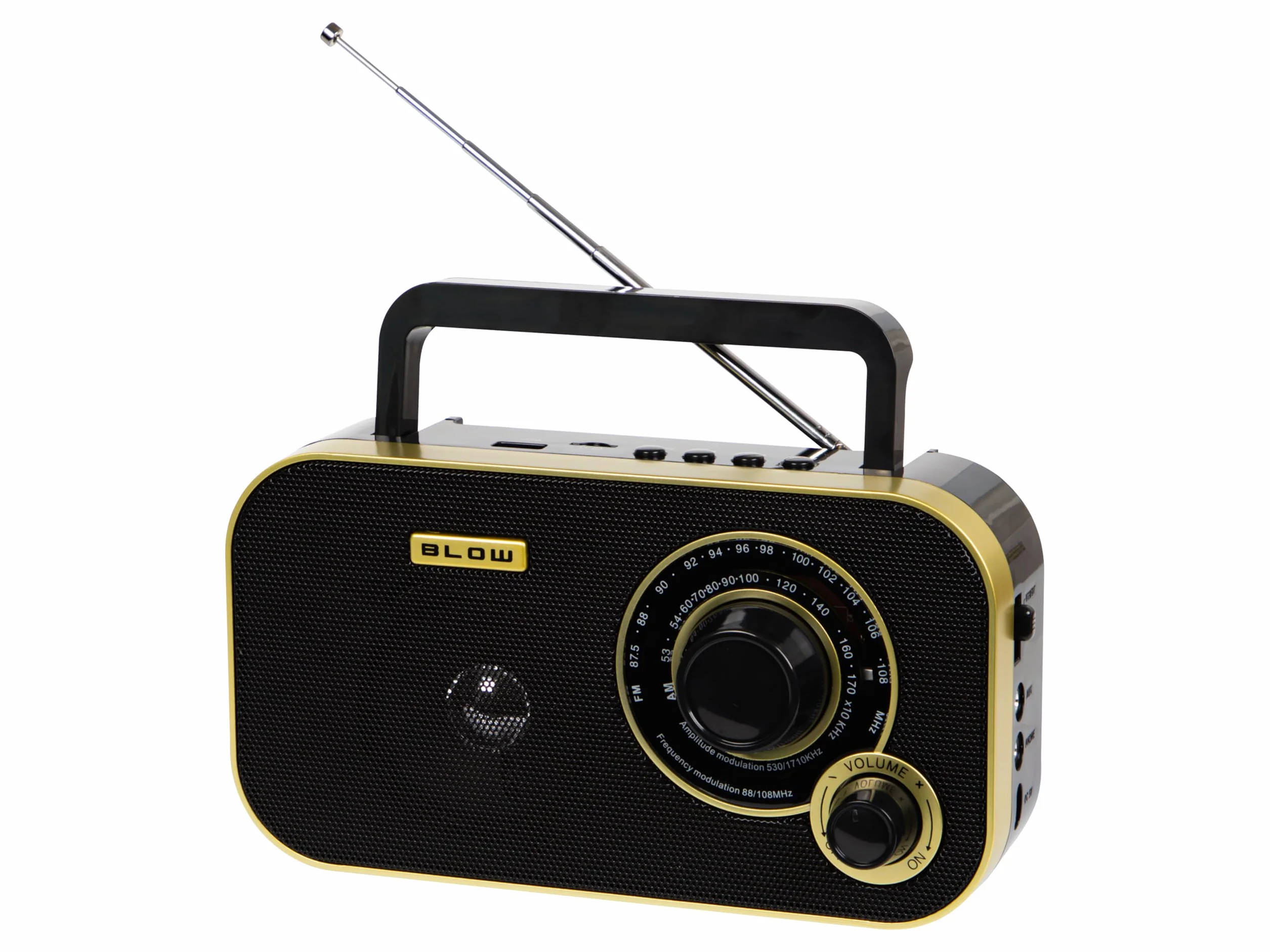 BLOW RADIO KUCHENNE RETRO BLUETOOTH USB SD 230V PRZENOŚNE NA BATERIE R20 ANTENA