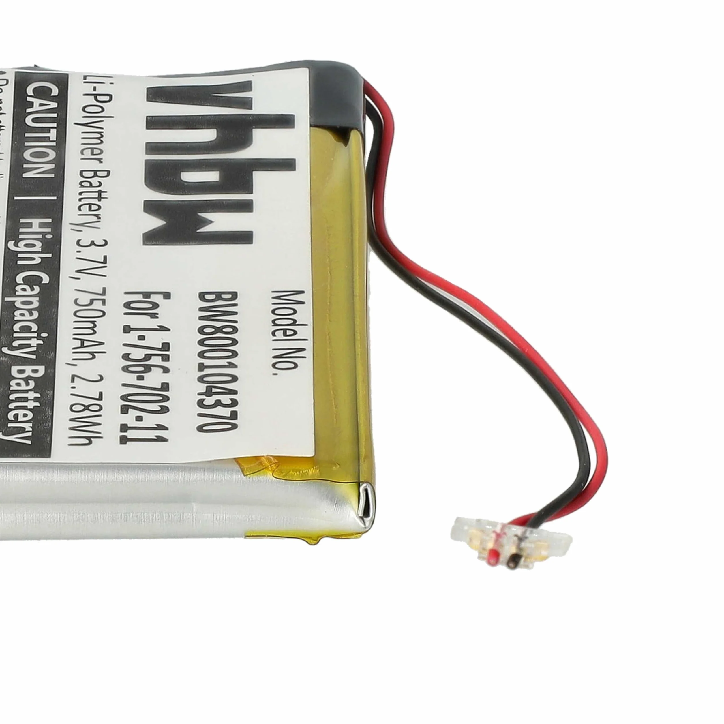 vhbw Bateria kompatybilna z Sony NWZ-A828, NWZ-A828KBLK, NWZ-A829, NWZ-A829BLK, NWZ-A845 odtwarzacz MP3 (750 mAh, 3,7 V, litowo-jonowy)