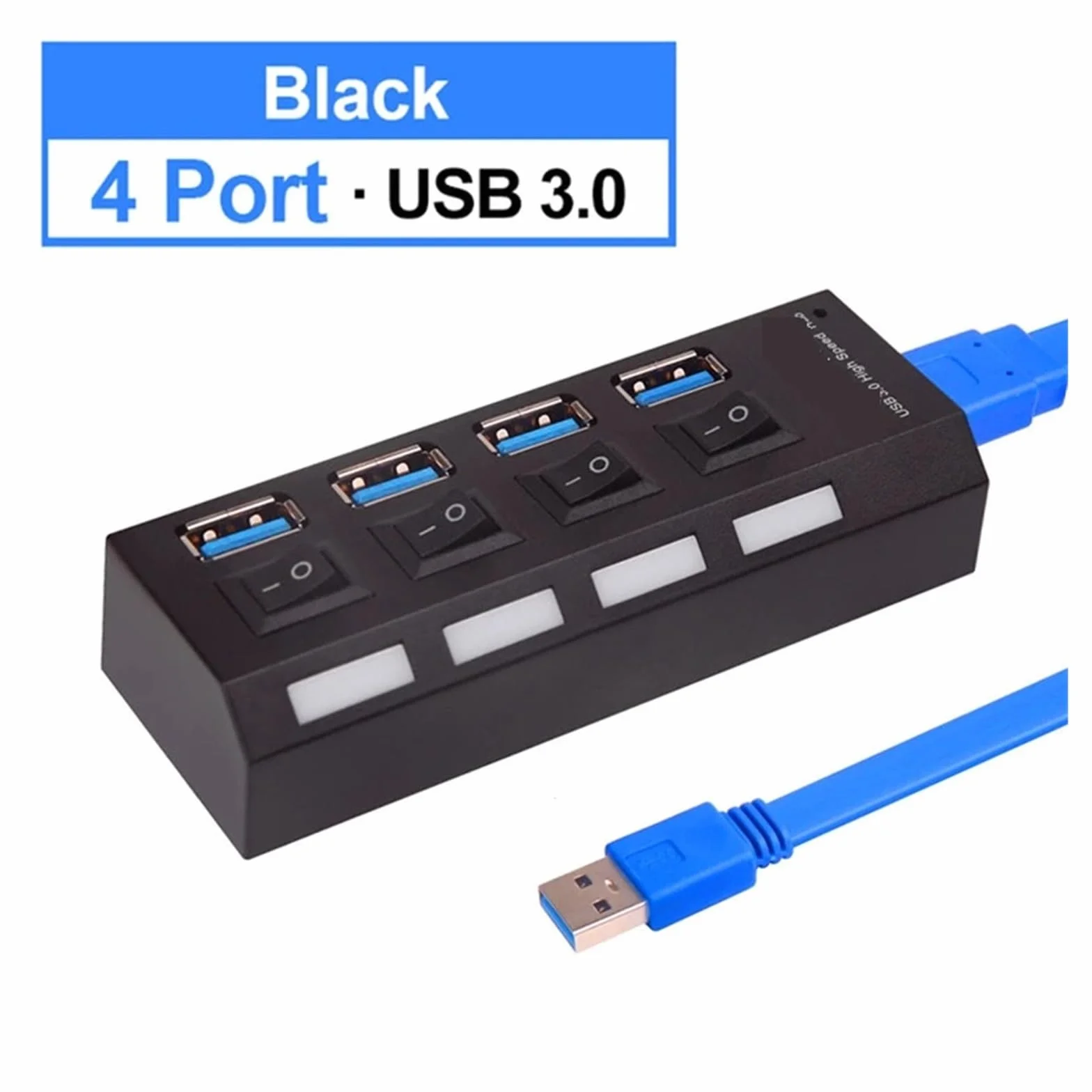 HUB USB 2.0/3.0 Multi 4 7 Port Z Zasilaczem Do Komputera PC Akcesoria Laptopa Splitter Usb Multiple Hab MożLiwość Szybkiego łAdowania(3.0 4 Port Black)