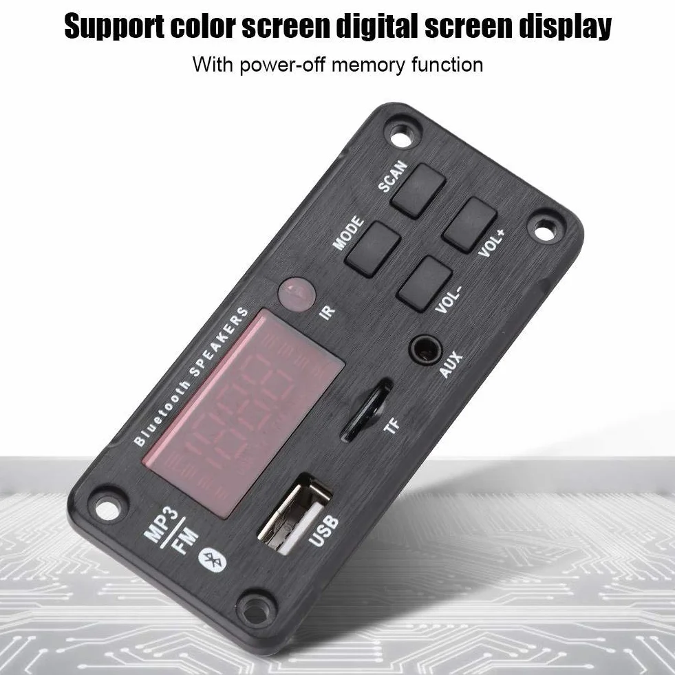 Dekoder USB MP3 Car Audio Bluetooth Karta dekodera MP3 Bluetooth 5.0 Moduł nagrywania połączeń głośnomówiących Pamięć USB MMA FM wzmacniacz radiowy