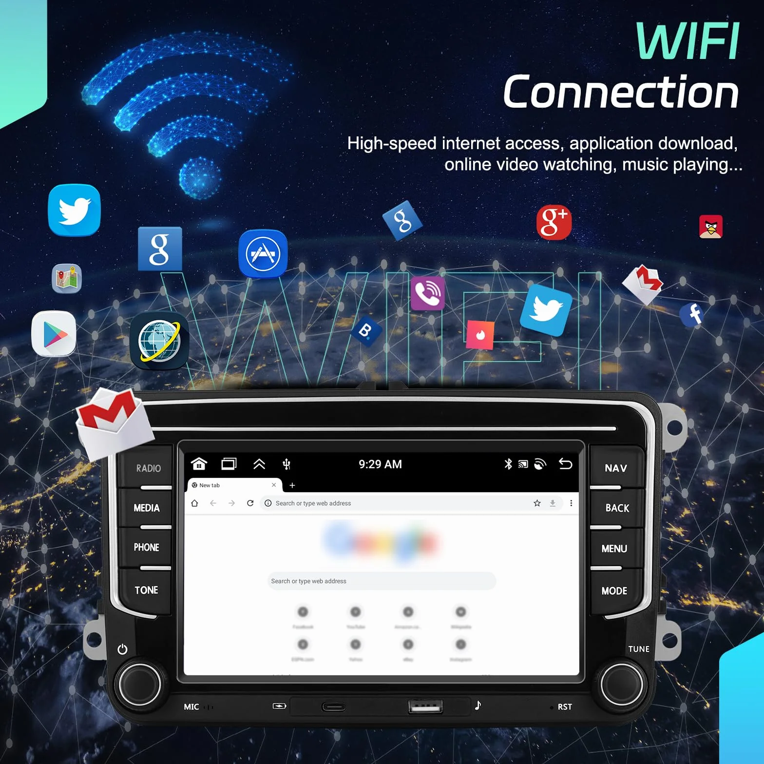 Nowy odtwarzacz multimedialny Zomolither z systemem Android 15 6 GB RAM + 128 GB pamięci dla VW Golf 5 6 Polo 5 Passat B6 B7 Touran – bezprzewodowy CarPlay ekran dotykowy 7