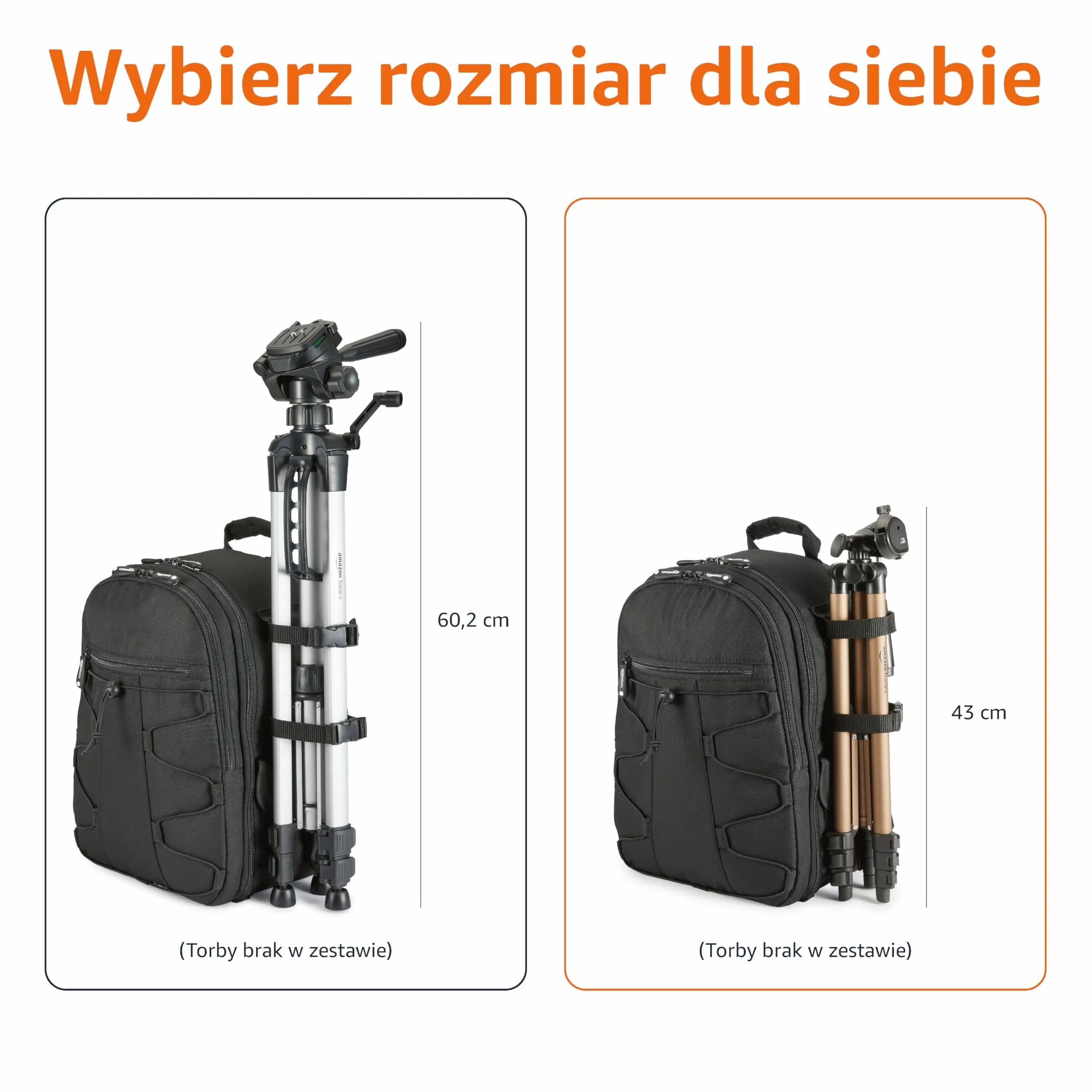 Amazon Basics - lekki statyw z torbą z torbą, 127 cm