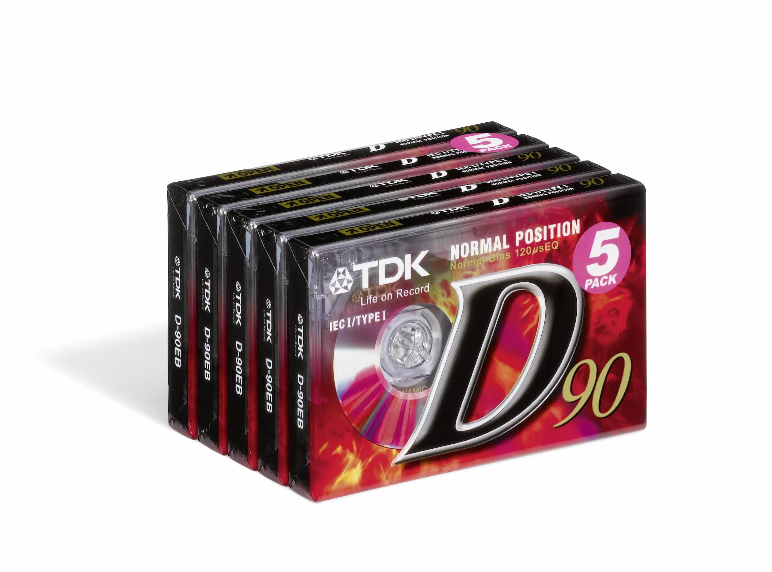 TDK Taśma kasetowa audio 90 min 5 sztuk