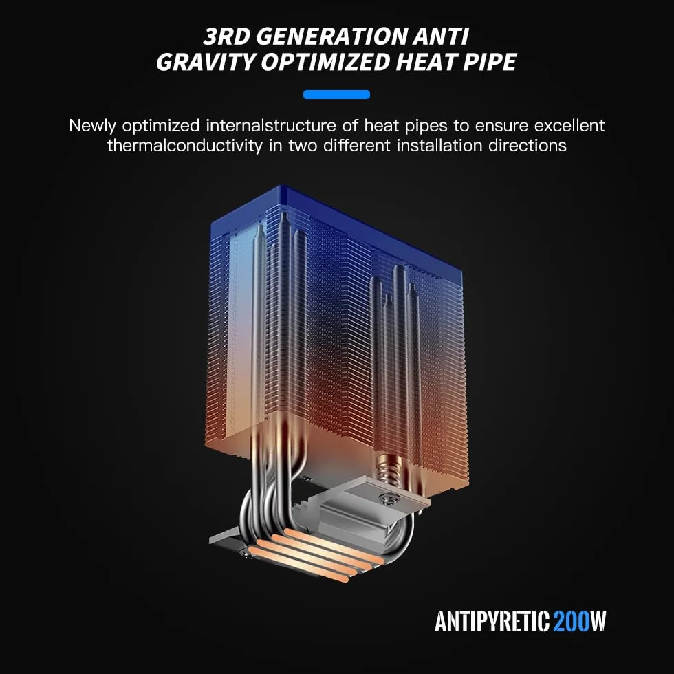 TZMRIT AF400S DGT ARGB CPU Cooler with Temperature Display, for Intel LGA 1700/1200/115X/1851, for AMD AM4/AM5 (DIGITAL)