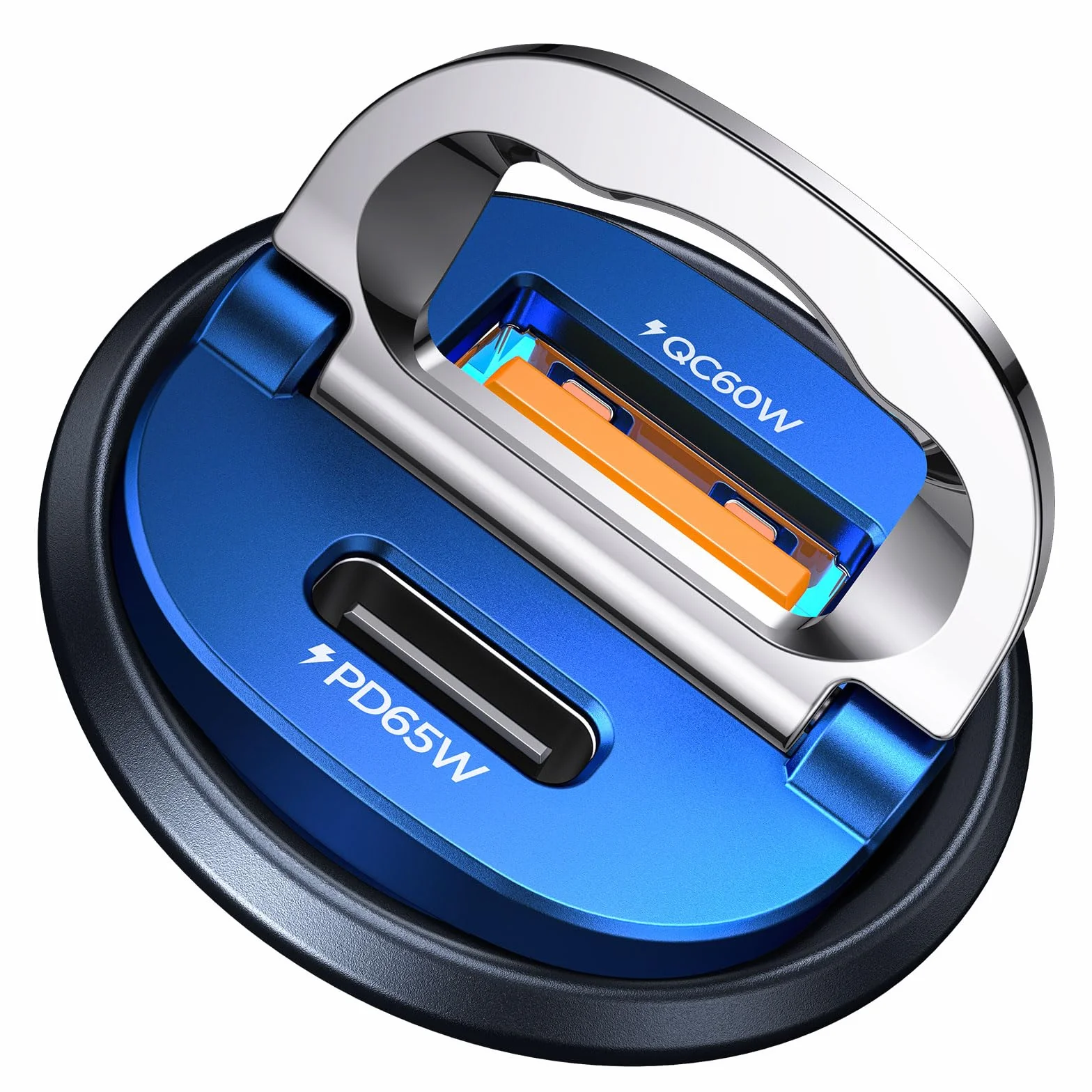 Ładowarka samochodowa USB C 125 W, mini metalowa ładowarka samochodowa USB C do szybkiego ładowania PD65W i QC60W Dual Port MRGLAS Type C do zapalniczki samochodowej dla iPhone 14 13