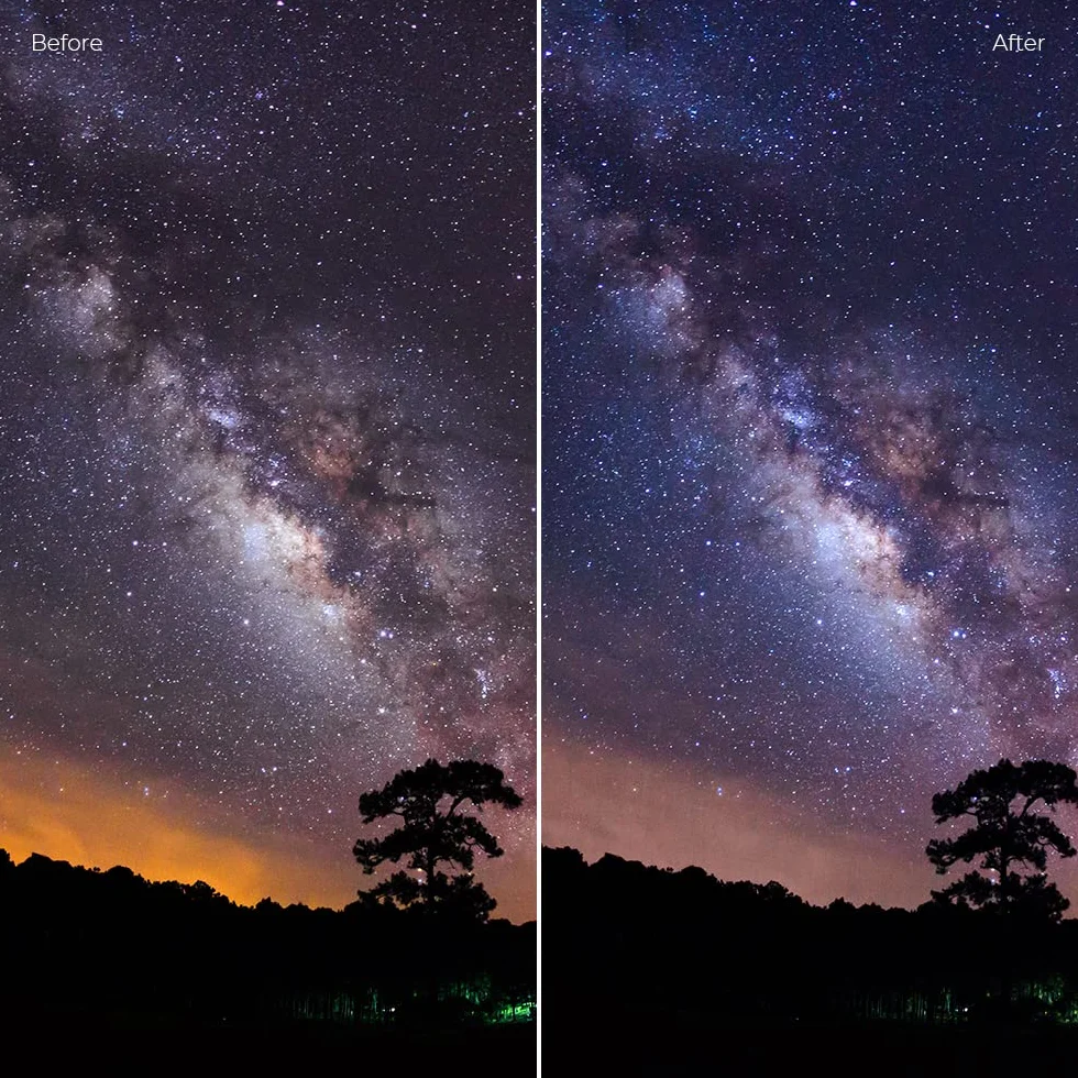 K&F CONCEPT 82 mm naturalny filtr nocny filtr światła filtr zanieczyszczenia | Wielowarstwowe szkło optyczne HD antyodblaskowe, do fotografii miejskiej nocnej Sky Star Astrophotography Nano-X Series FE707